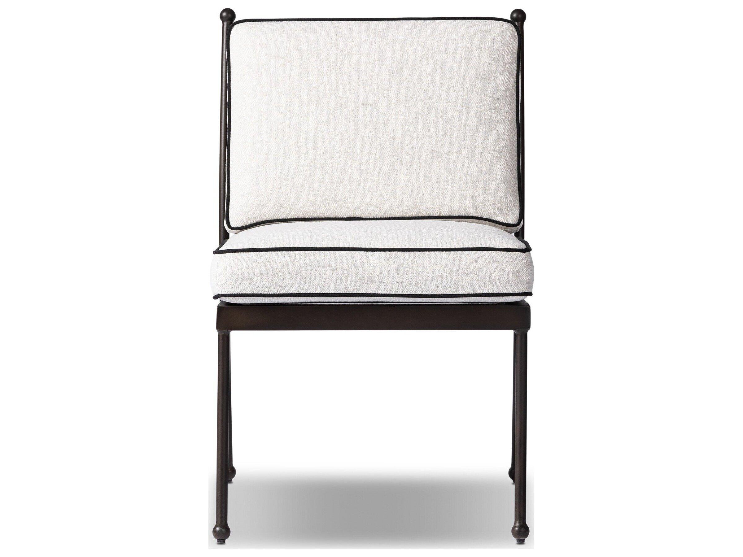 Four Hands Outdoor Westgate Alessi Linen Aluminum Cushion Dining Chair