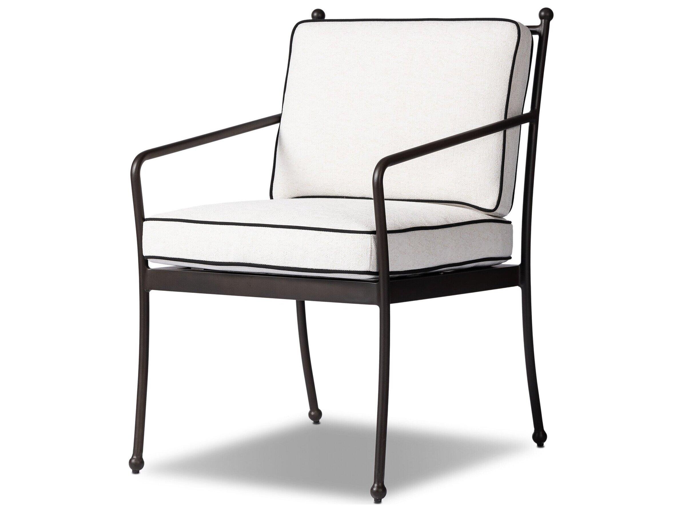 Four Hands Outdoor Westgate Alessi Linen Aluminum Cushion Dining Chair