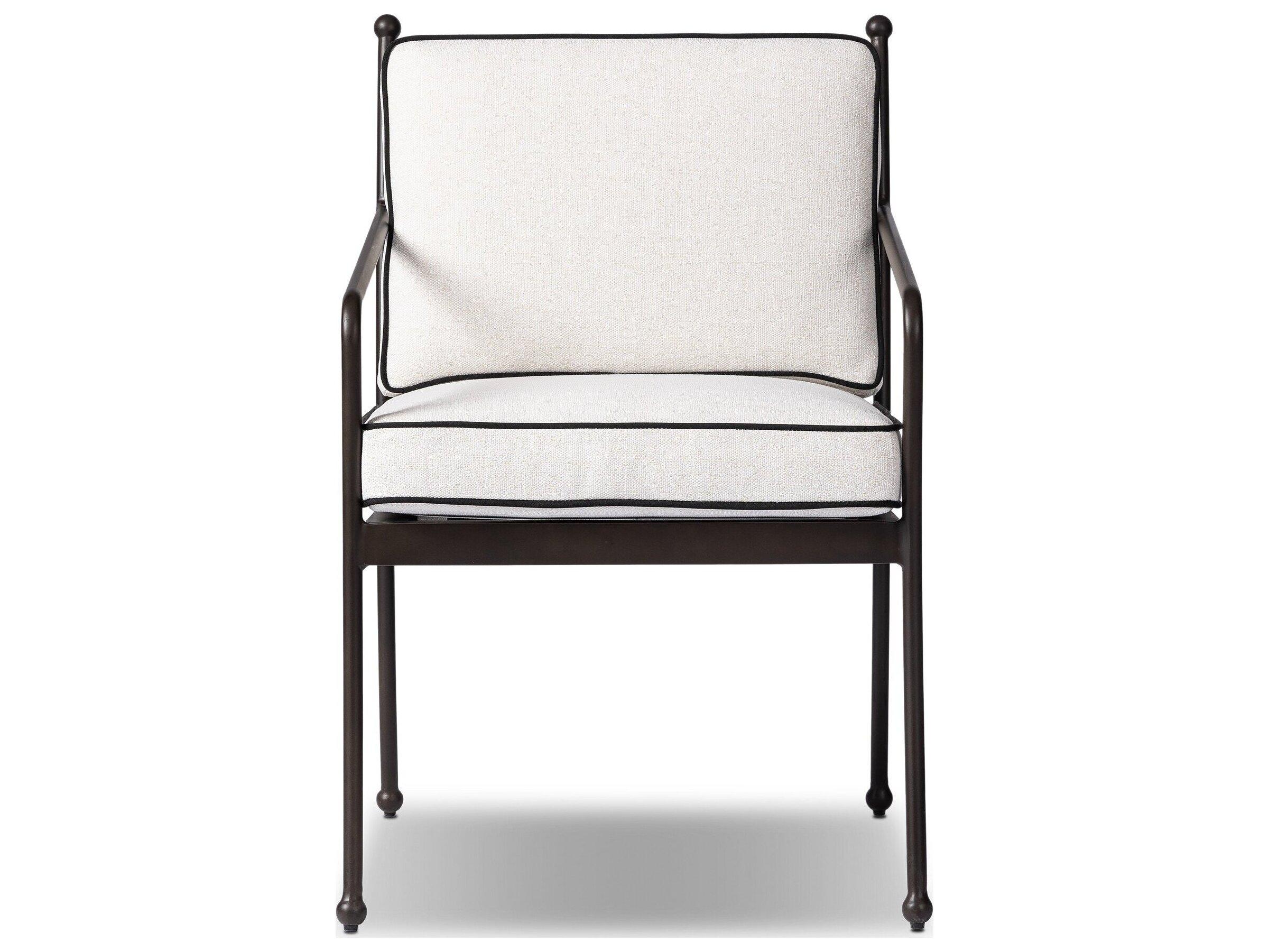 Four Hands Outdoor Westgate Alessi Linen Aluminum Cushion Dining Chair