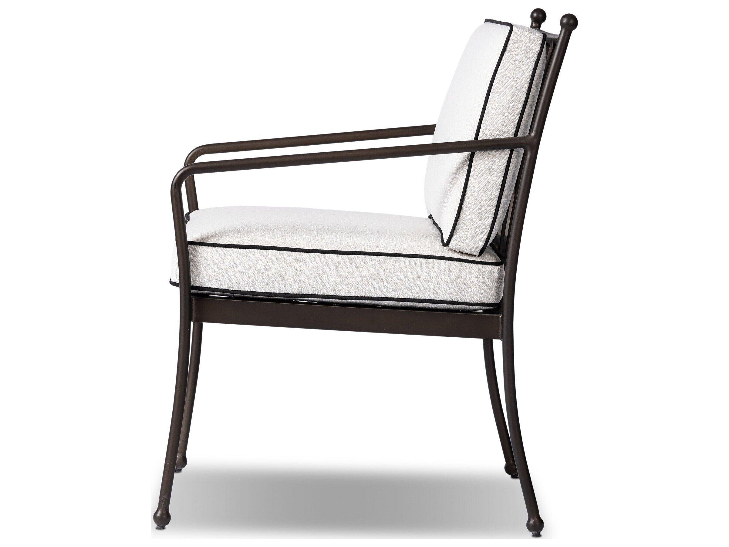 Four Hands Outdoor Westgate Alessi Linen Aluminum Cushion Dining Chair