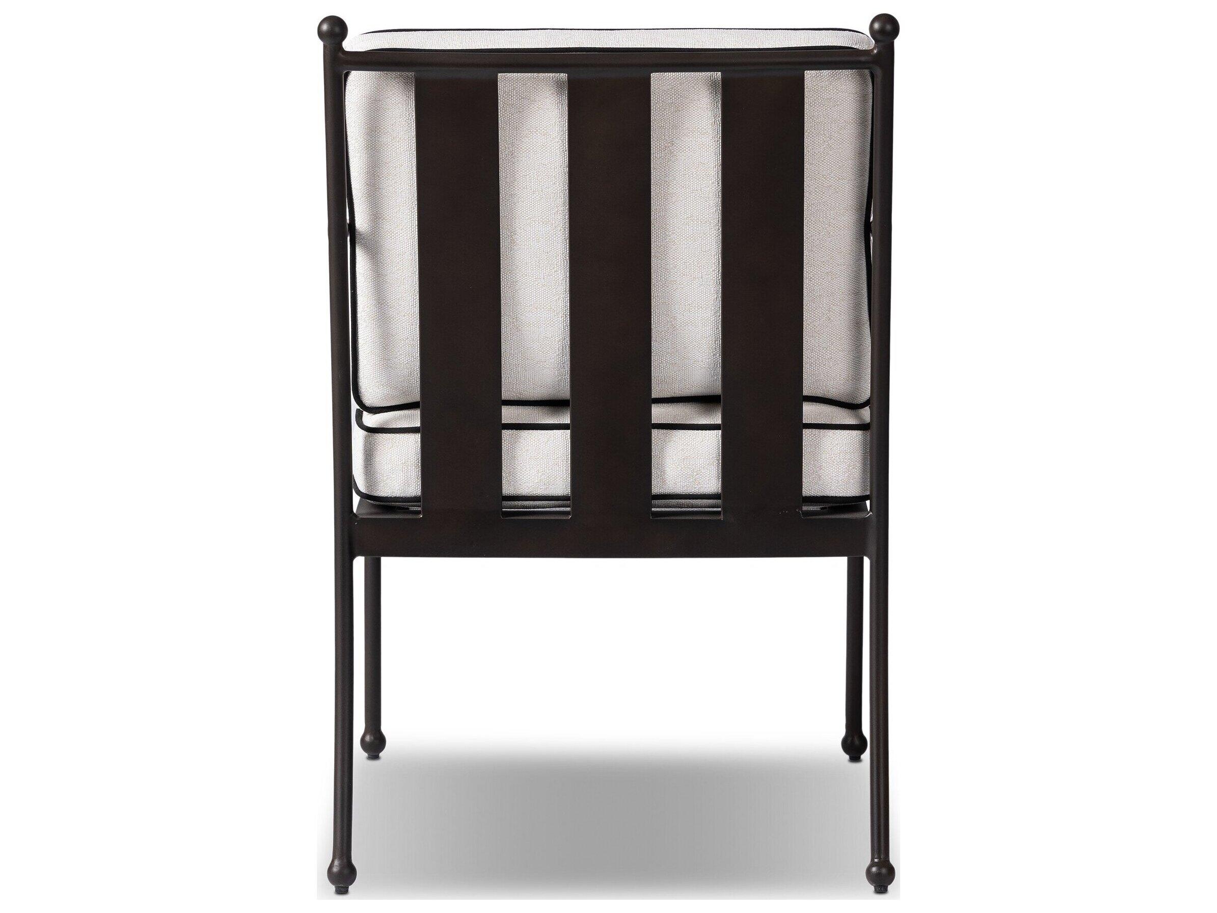 Four Hands Outdoor Westgate Alessi Linen Aluminum Cushion Dining Chair