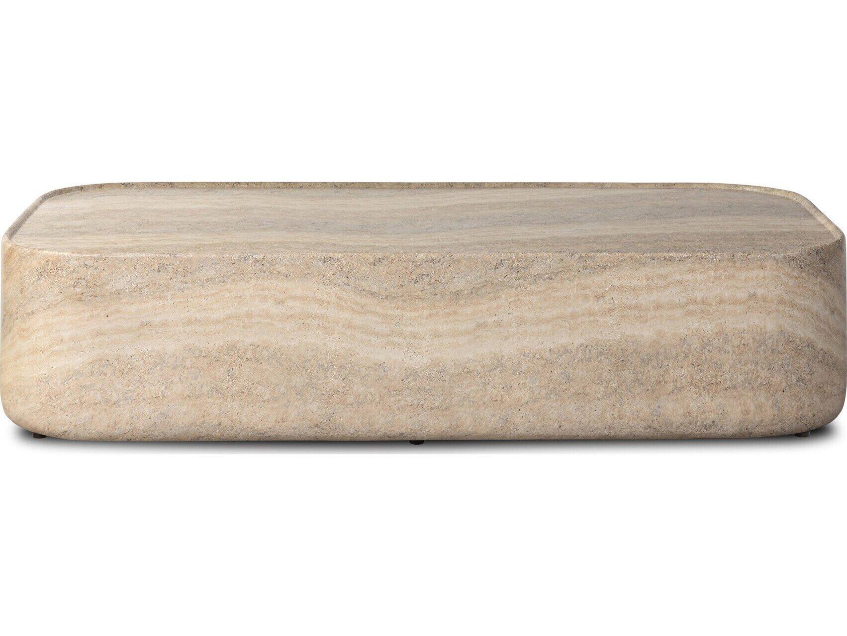 Four Hands Outdoor Manor Outdoor Coffee Table - Textured Sandy Grey