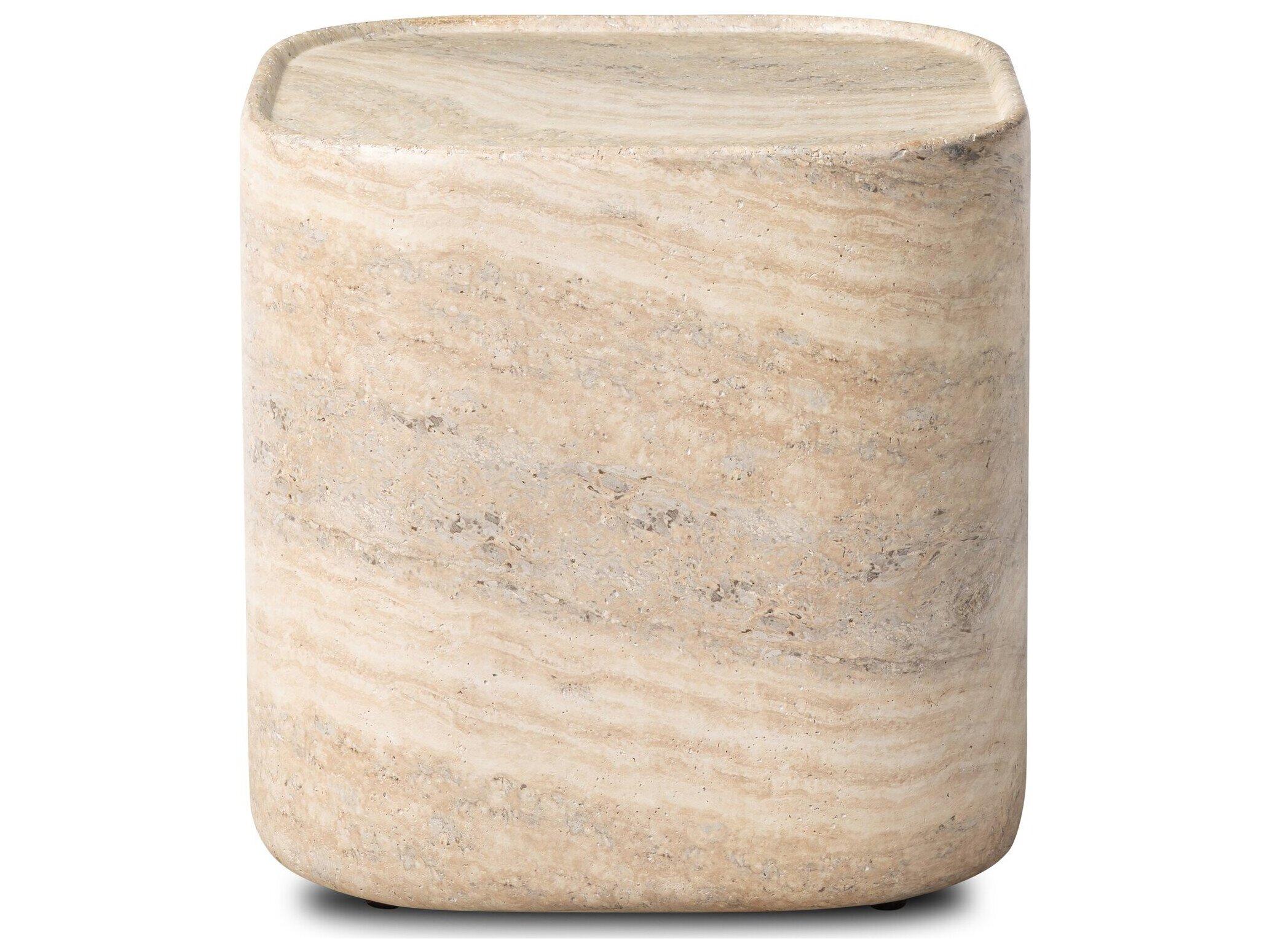 Four Hands Outdoor Manor Outdoor End Table - Textured Sandy Grey