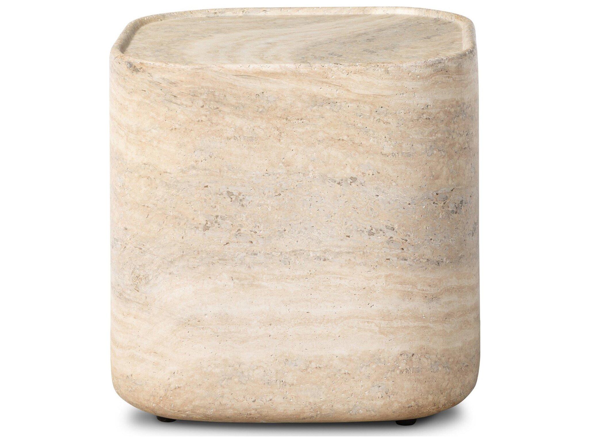 Four Hands Outdoor Manor Outdoor End Table - Textured Sandy Grey