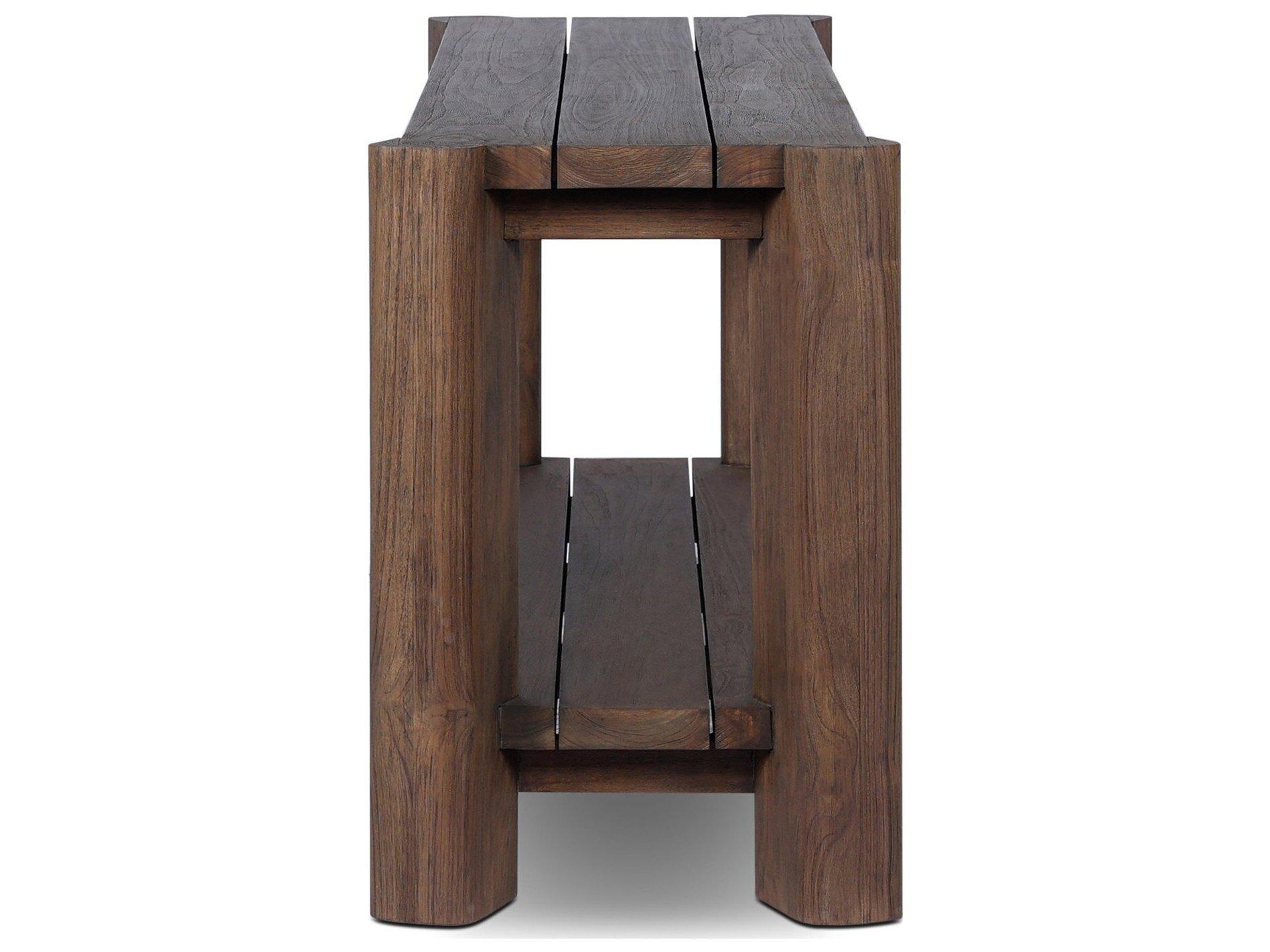 Four Hands Outdoor Soho Outdoor Console Table - Stained Saddle Brown