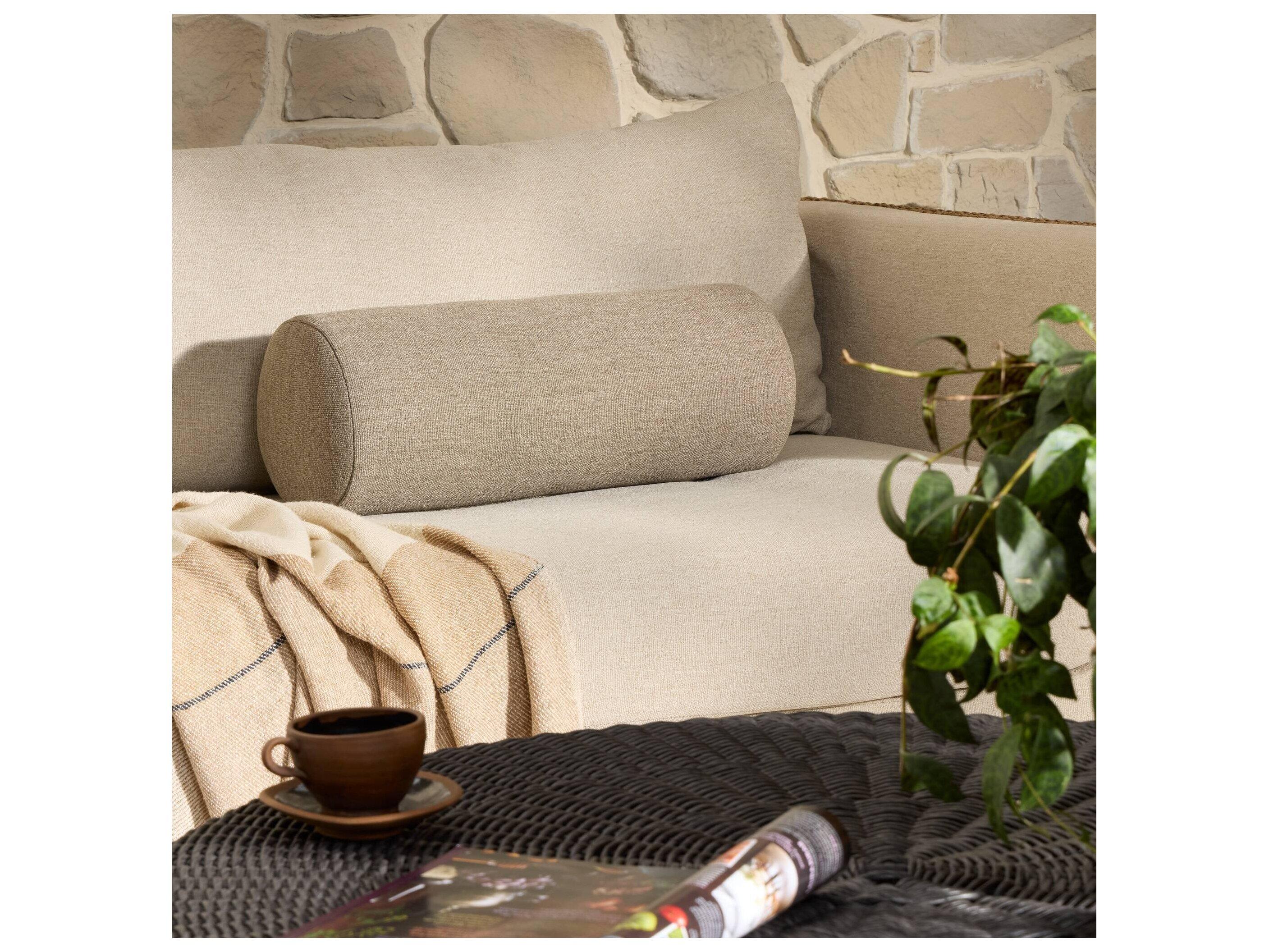 Four Hands Outdoor Townes Outdoor Bolster Pillow - Alessi Fawn