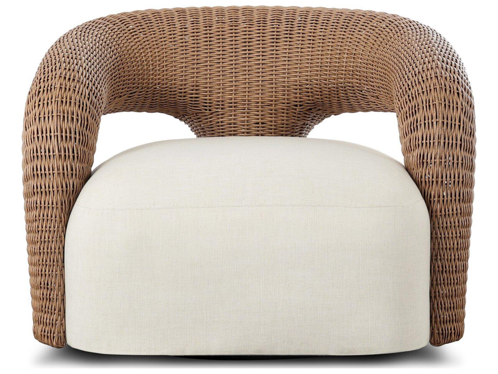 Four Hands Outdoor Mazie Outdoor Swivel Chair - Vergo Cream