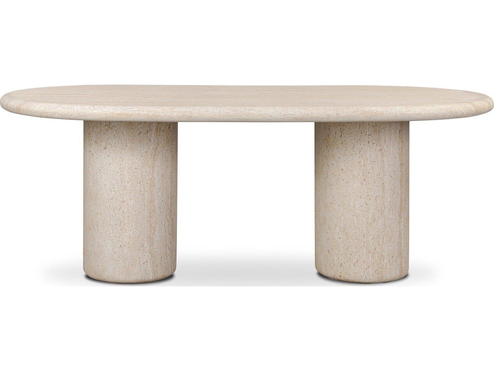 Four Hands Outdoor Poole Outdoor Dining Table 78" Textured Sand Concrete