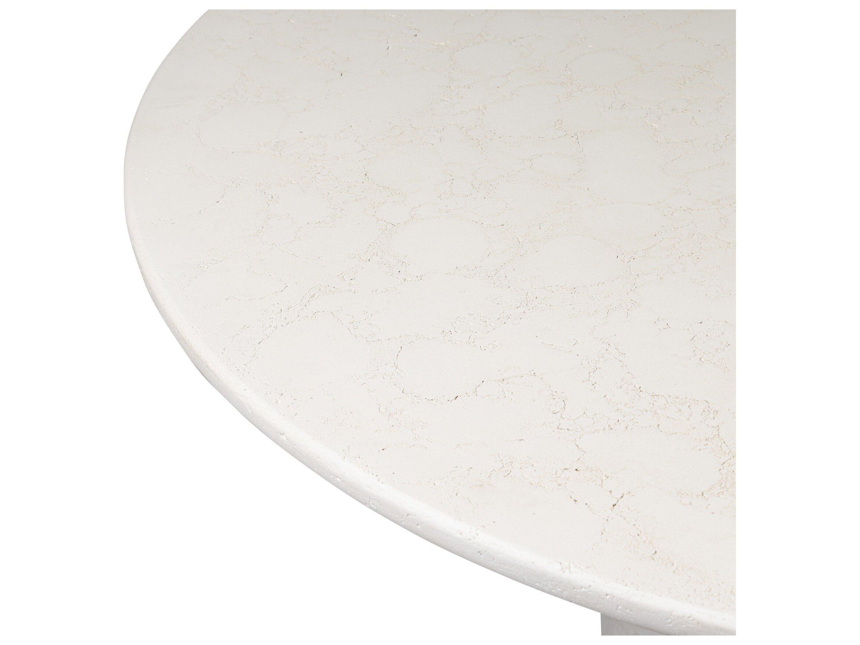 Four Hands Outdoor Rye Outdoor Dining Table-60" Aged White Concrete