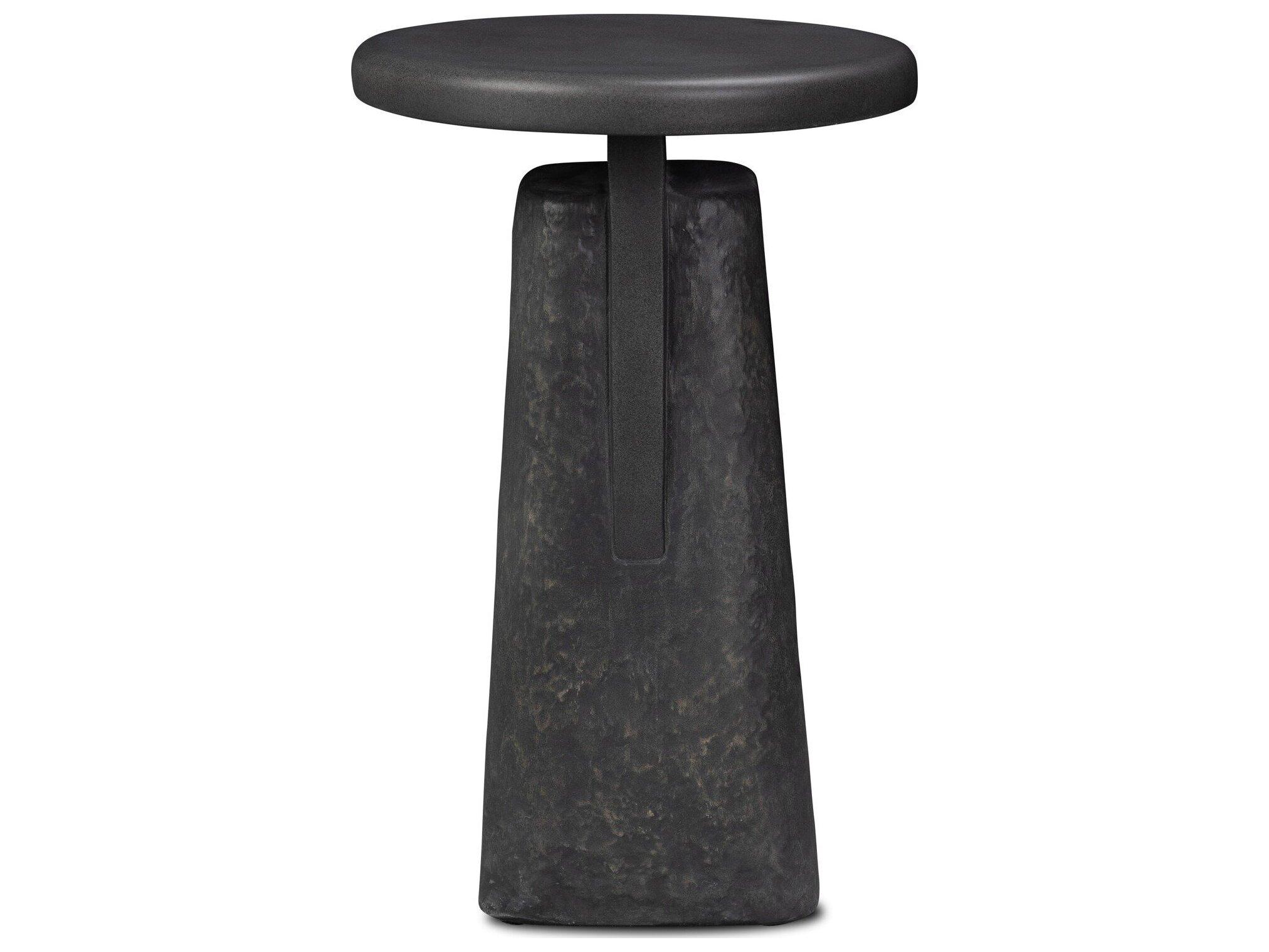 Four Hands Outdoor Daro Outdoor End Table - Charcoal Concrete