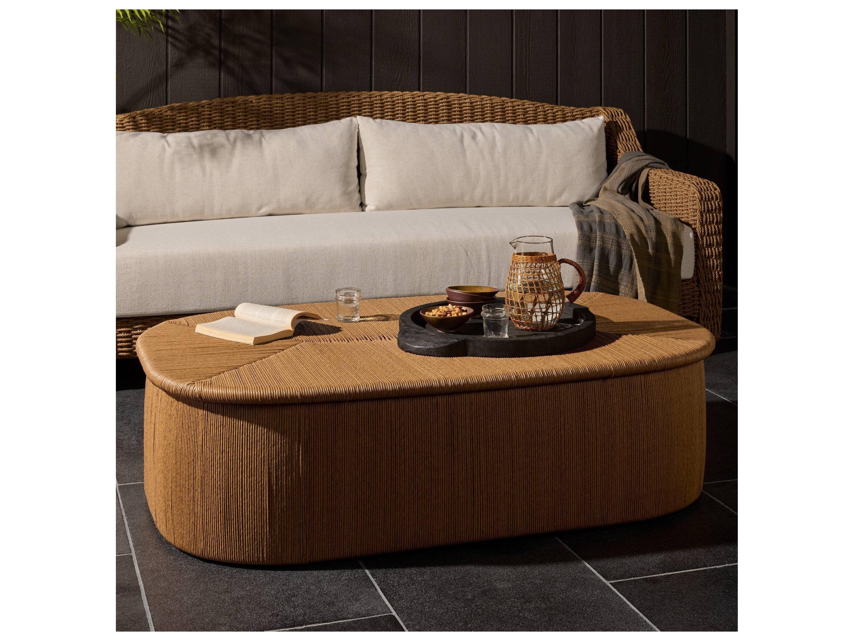 Four Hands Outdoor Taum Outdoor Coffee Table - Textured Sand