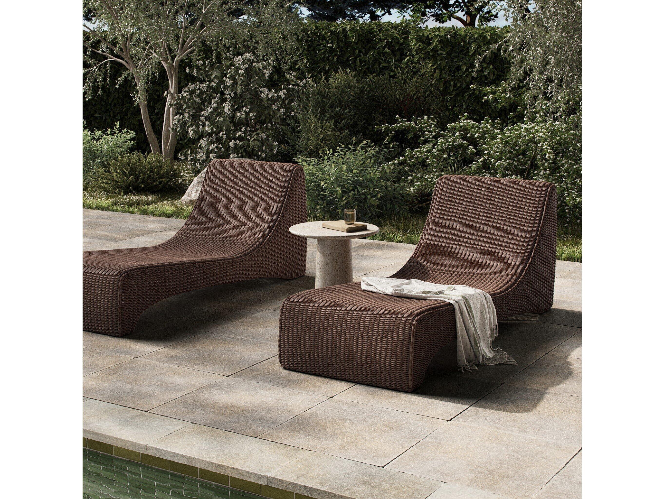 Four Hands Outdoor Mazu Outdoor Chaise Tanned Weave