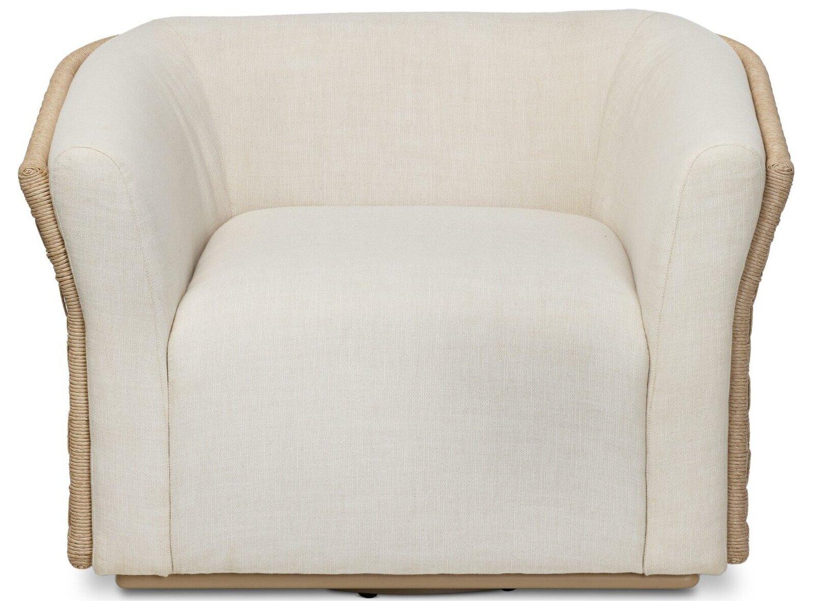 Four Hands Outdoor Emilian Outdoor Swivel Chair - Vergo Cream