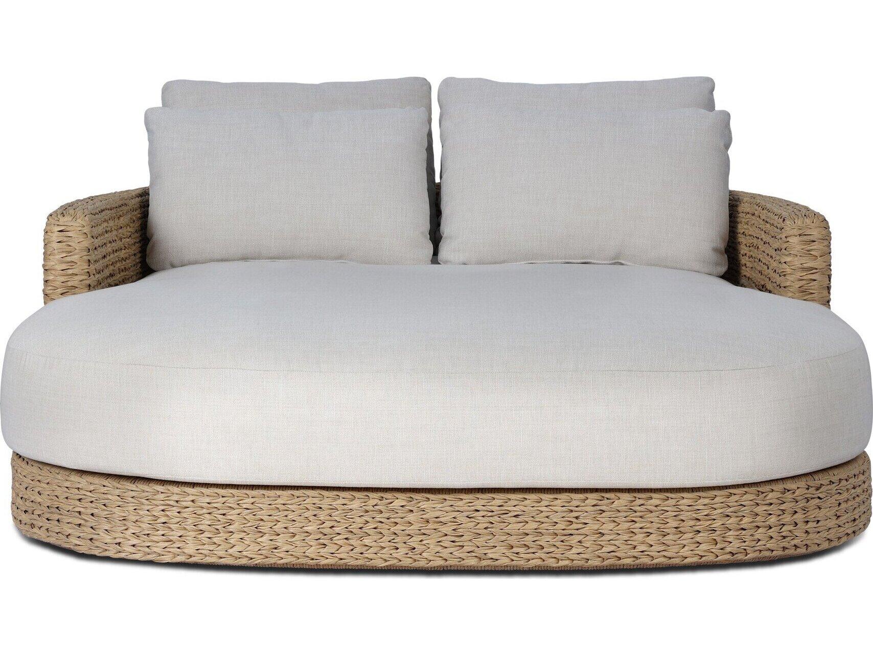 Four Hands Outdoor Caney Outdoor Double Chaise - Vergo Cream