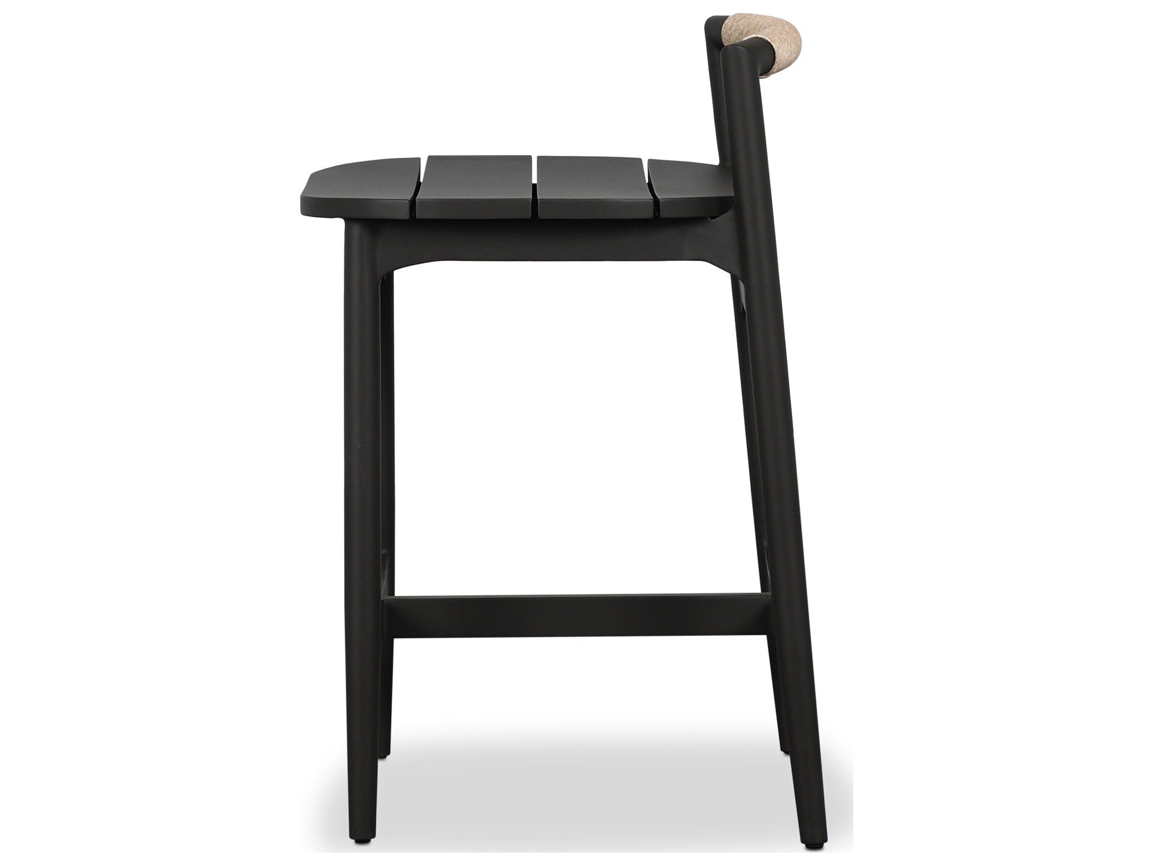 Four Hands Outdoor Baden Outdoor Metal Bar + Counter Stool - Vintage White