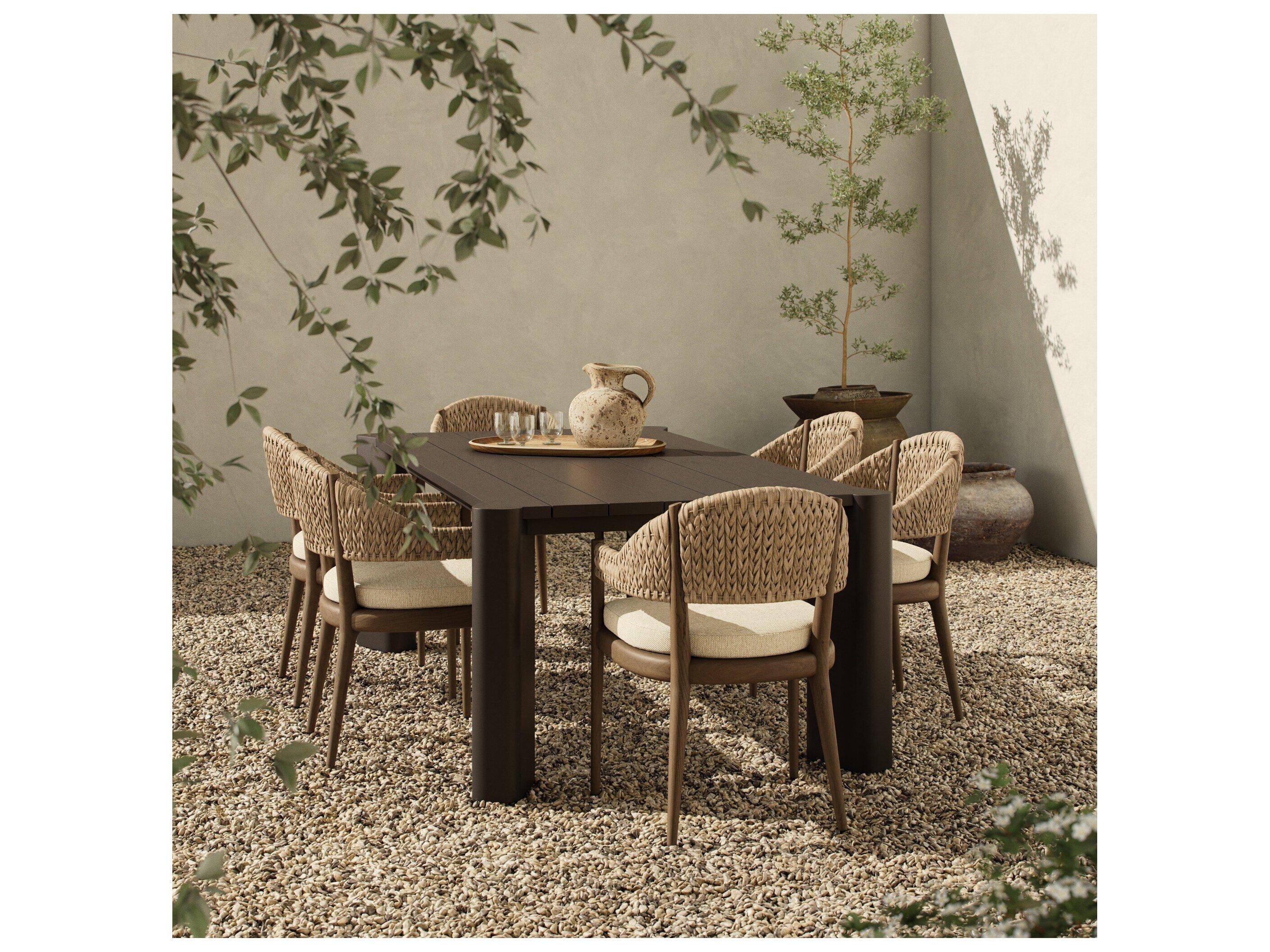 Four Hands Outdoor Soho Outdoor Metal Dining Table 86" - Bronze