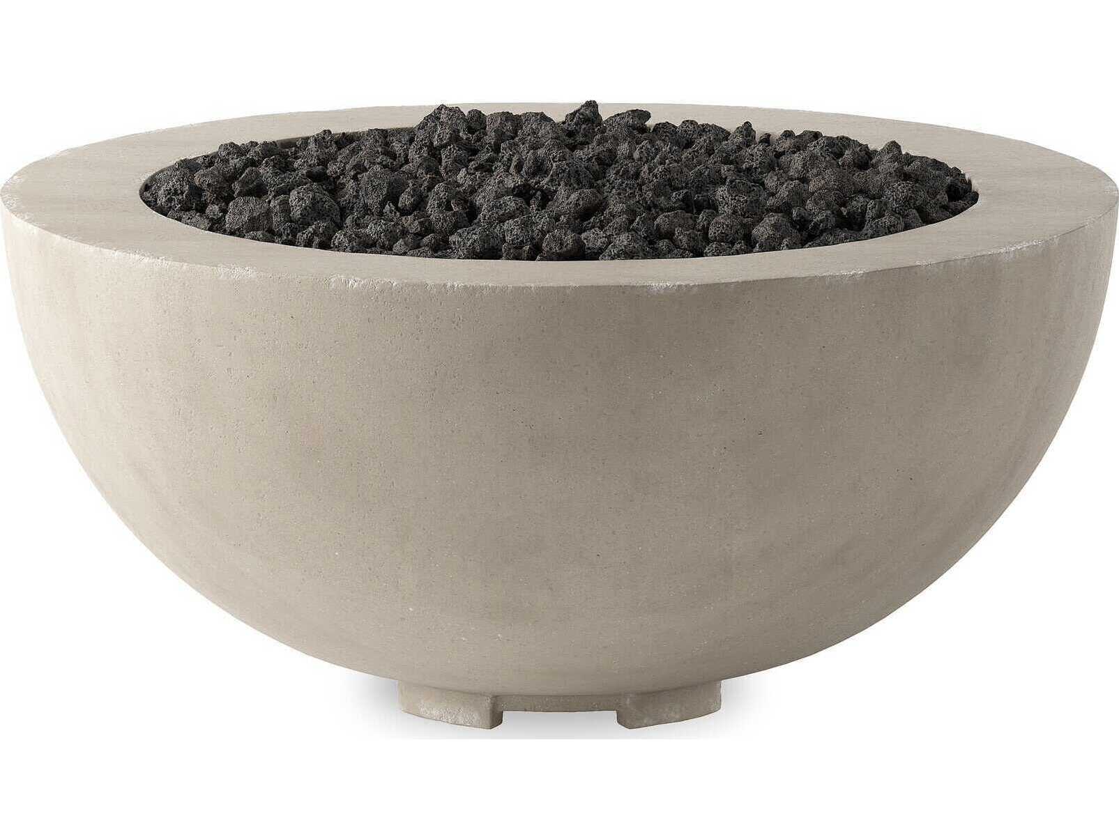 Four Hands Outdoor Falco Bronson Natural Concrete Round Fire Pit Table