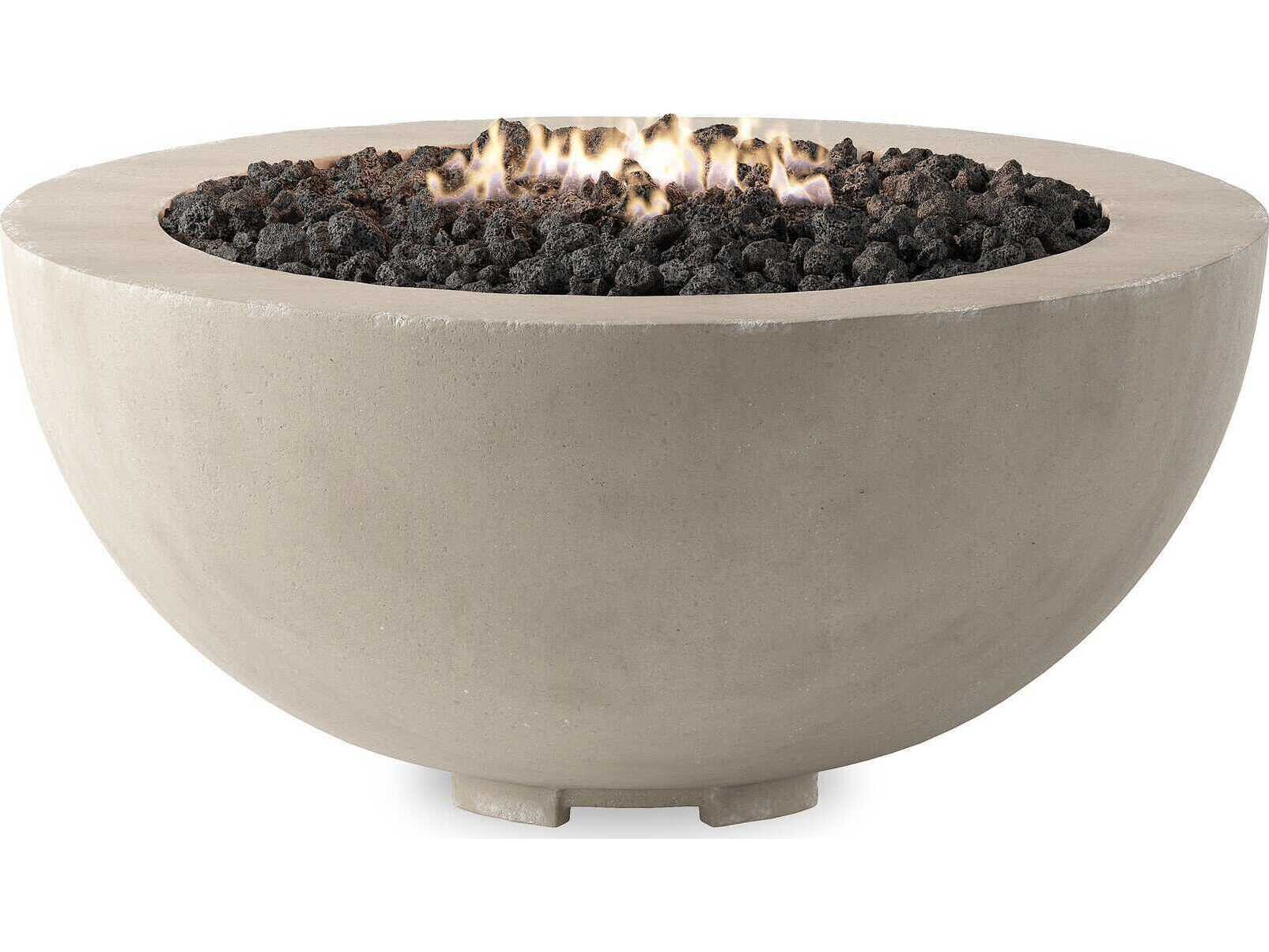 Four Hands Outdoor Falco Bronson Natural Concrete Round Fire Pit Table