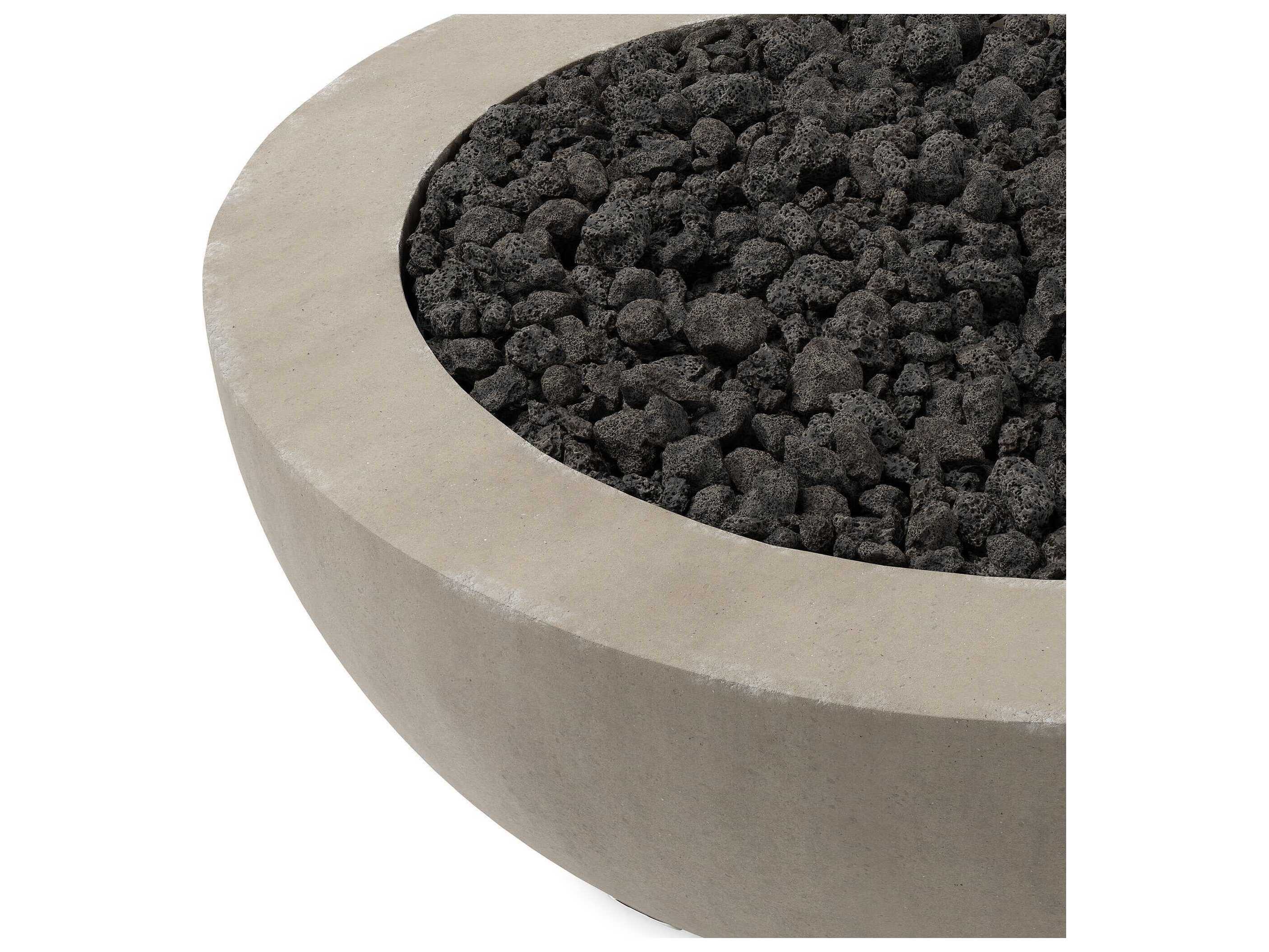 Four Hands Outdoor Falco Bronson Natural Concrete Round Fire Pit Table