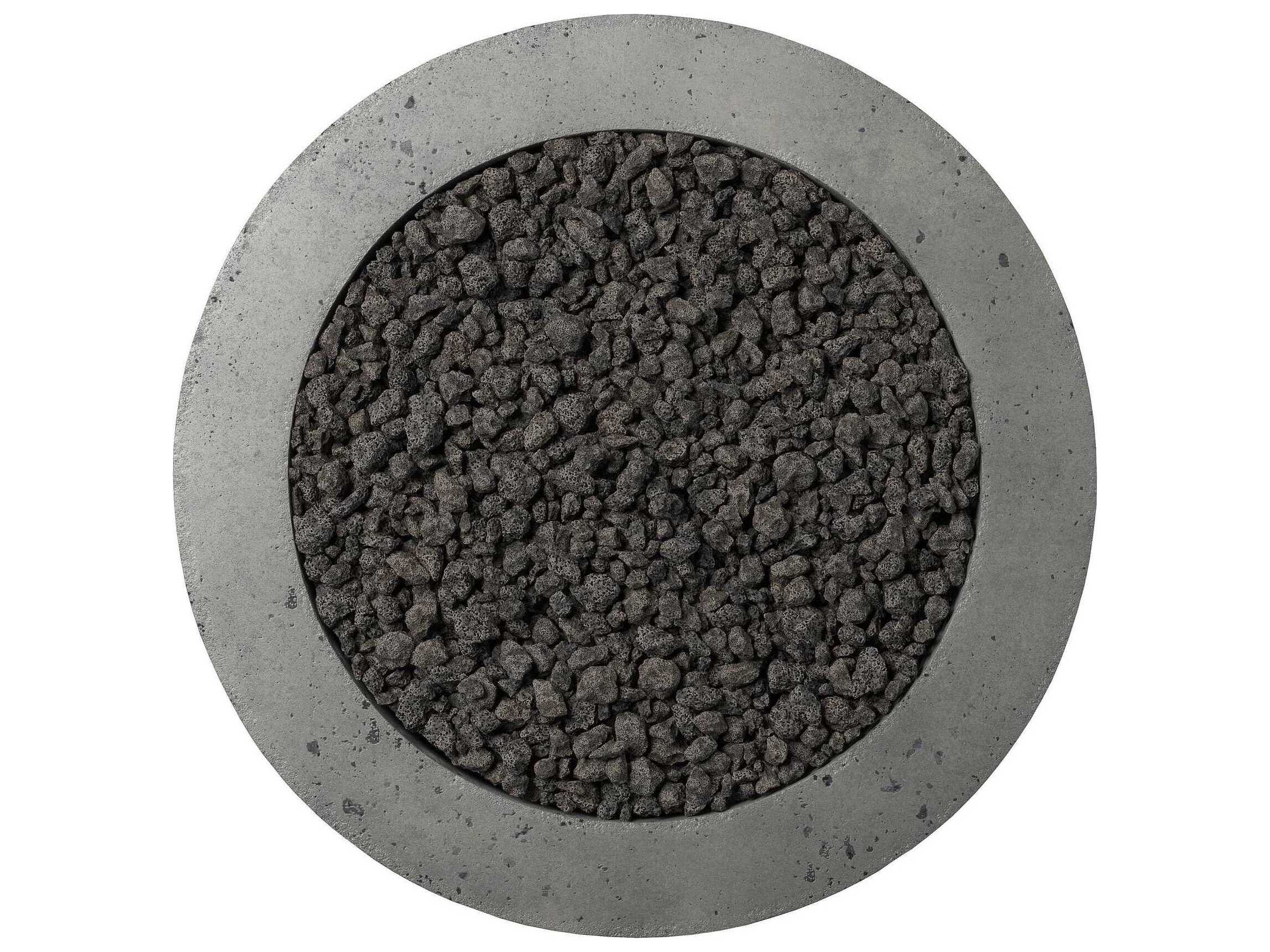 Four Hands Outdoor Falco Bronson Pewter Concrete Round Fire Pit Table