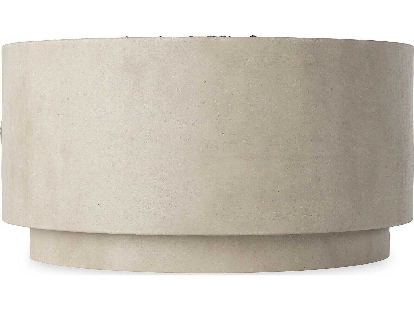 Four Hands Outdoor Falco Damian Natural Concrete Round Fire Pit Table