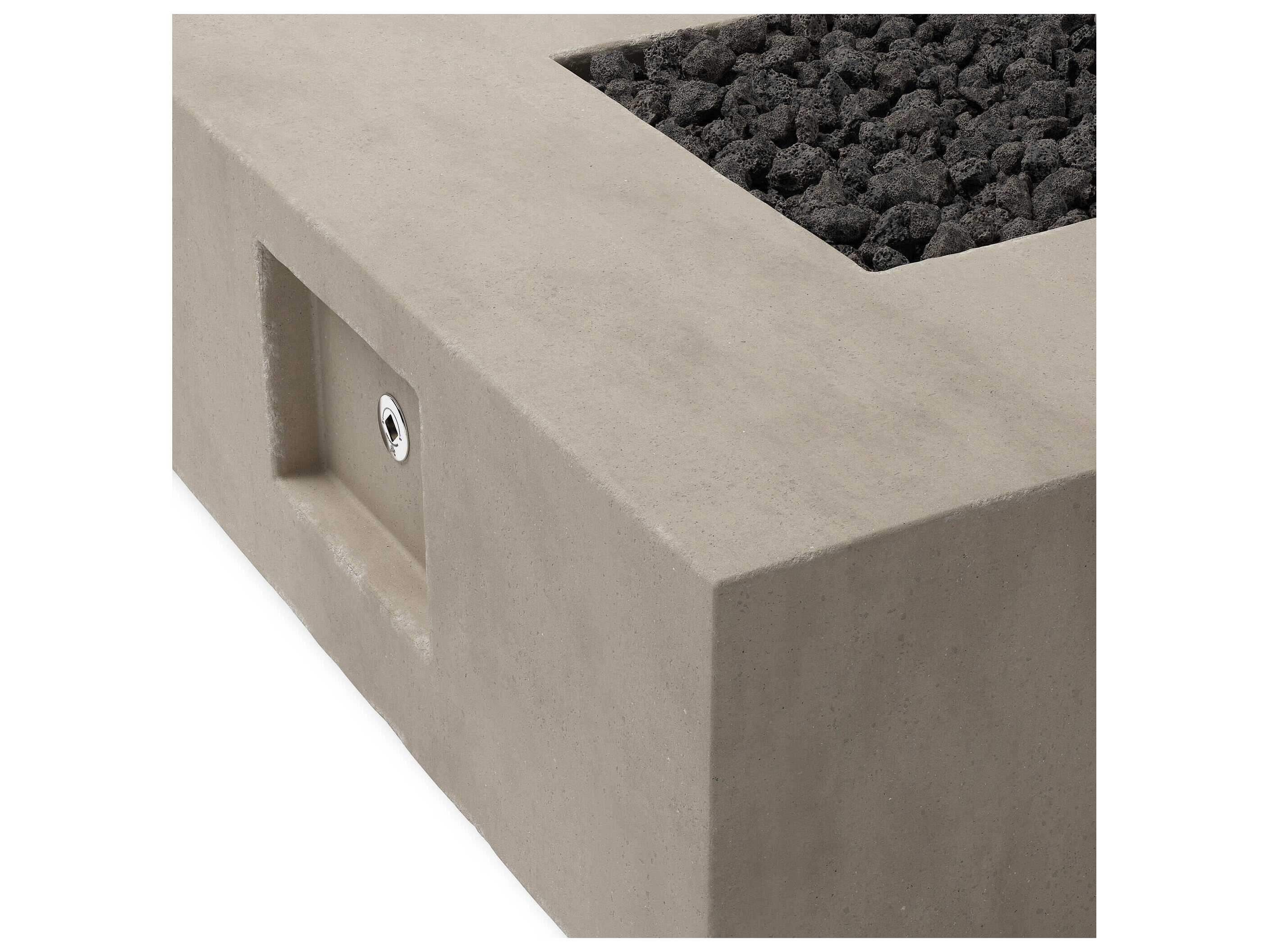 Four Hands Outdoor Falco Donovan Natural Concrete Square Fire Pit Table