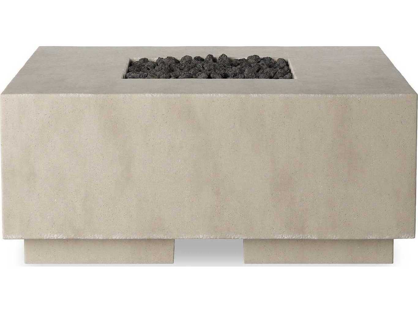 Four Hands Outdoor Falco Donovan Natural Concrete Square Fire Pit Table