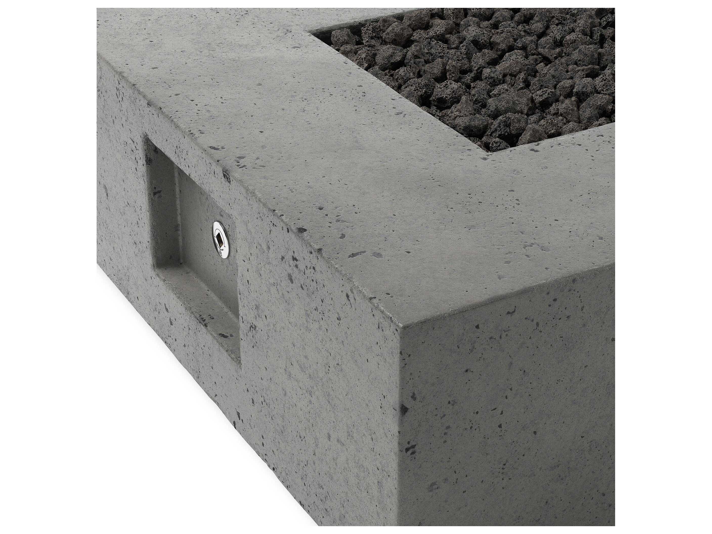 Four Hands Outdoor Falco Donovan Pewter Concrete Square Fire Pit Table