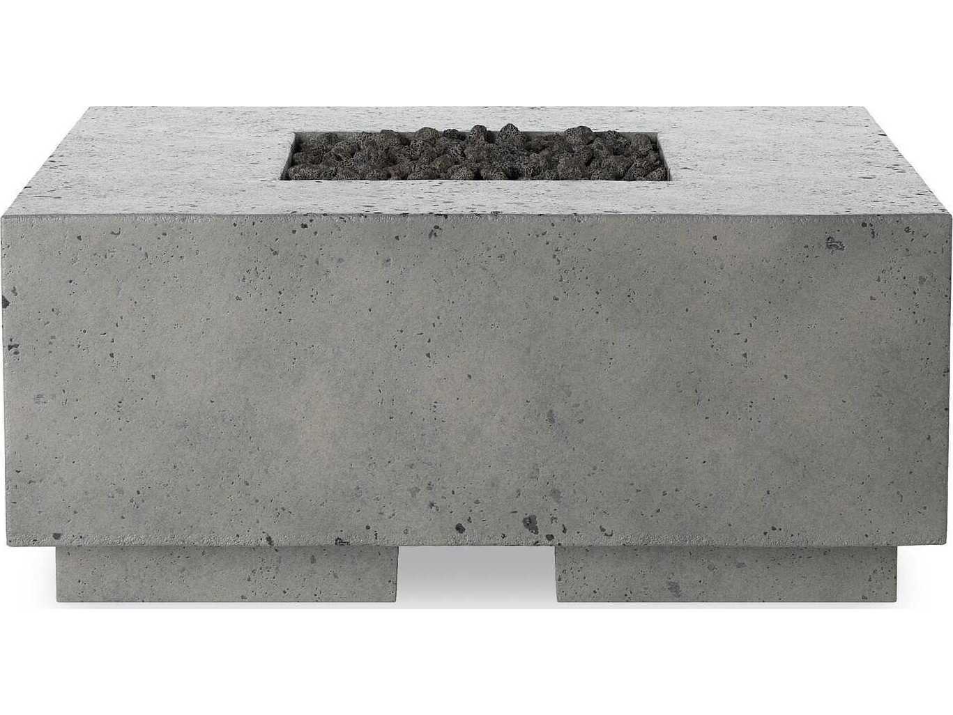 Four Hands Outdoor Falco Donovan Pewter Concrete Square Fire Pit Table