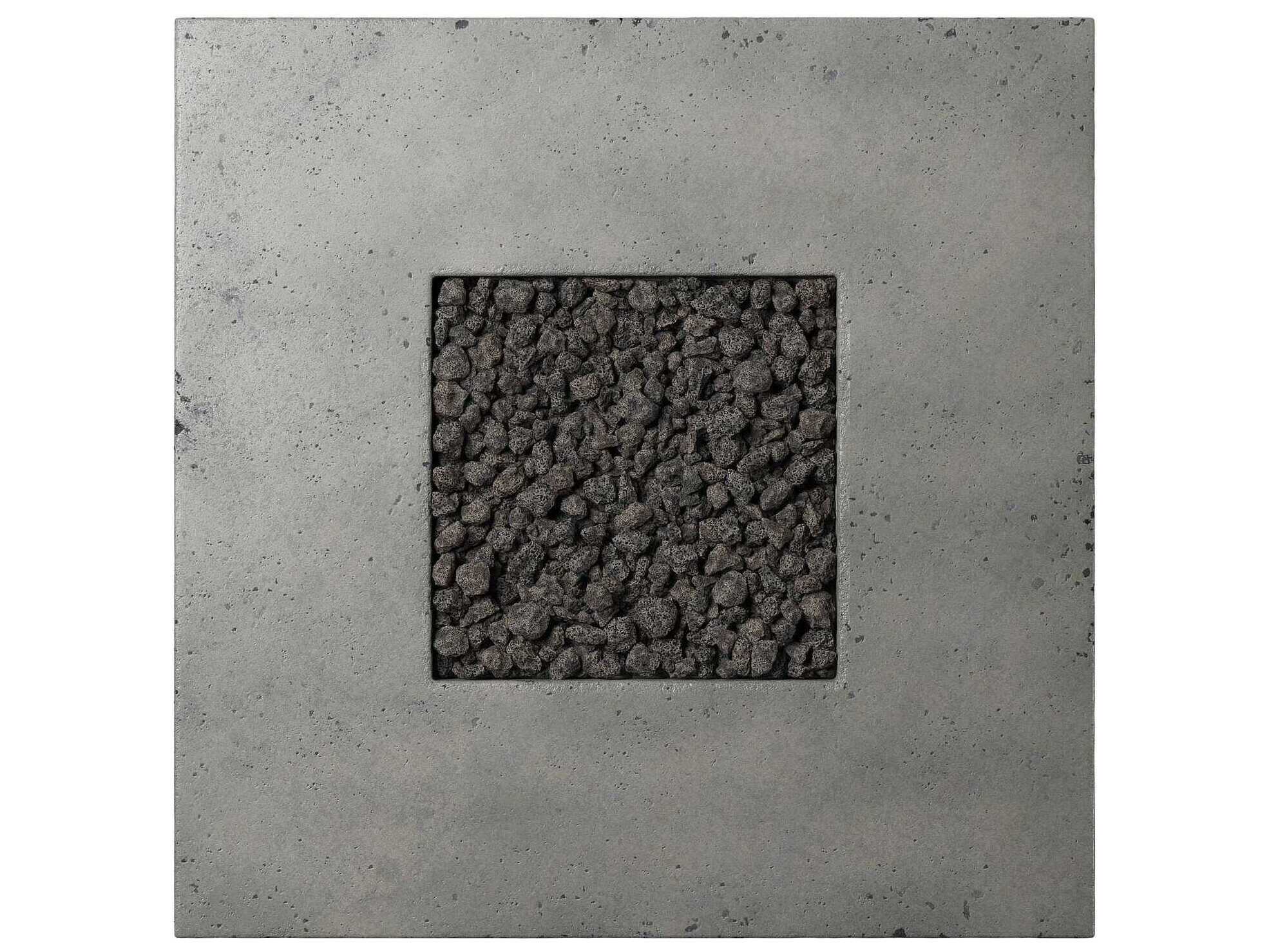 Four Hands Outdoor Falco Donovan Pewter Concrete Square Fire Pit Table