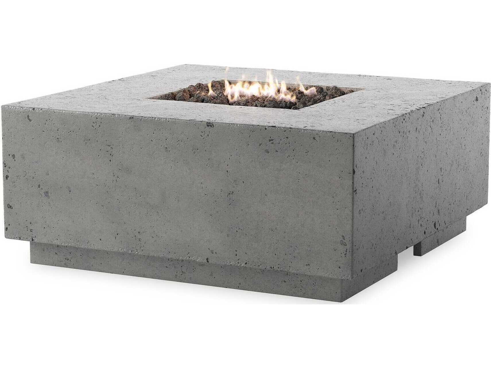Four Hands Outdoor Falco Donovan Pewter Concrete Square Fire Pit Table