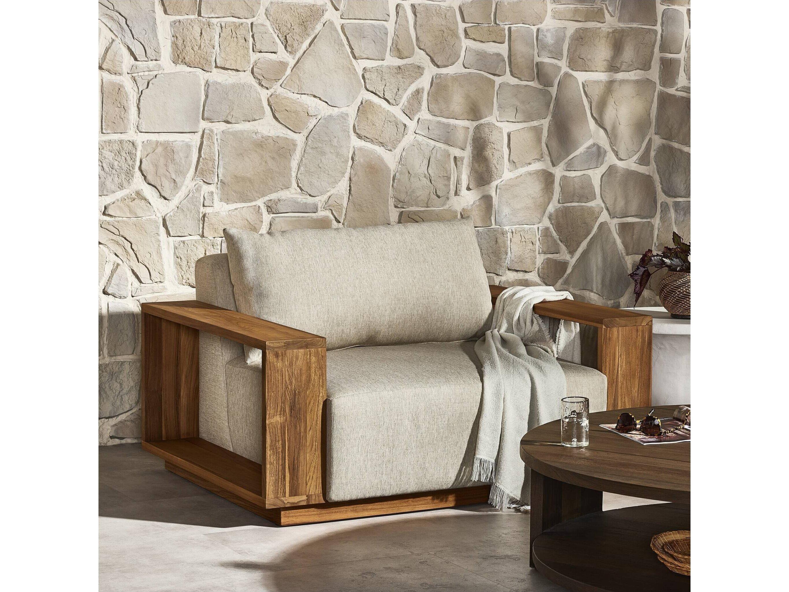 Four Hands Outdoor Garwood Teak Cushion Lounge Set