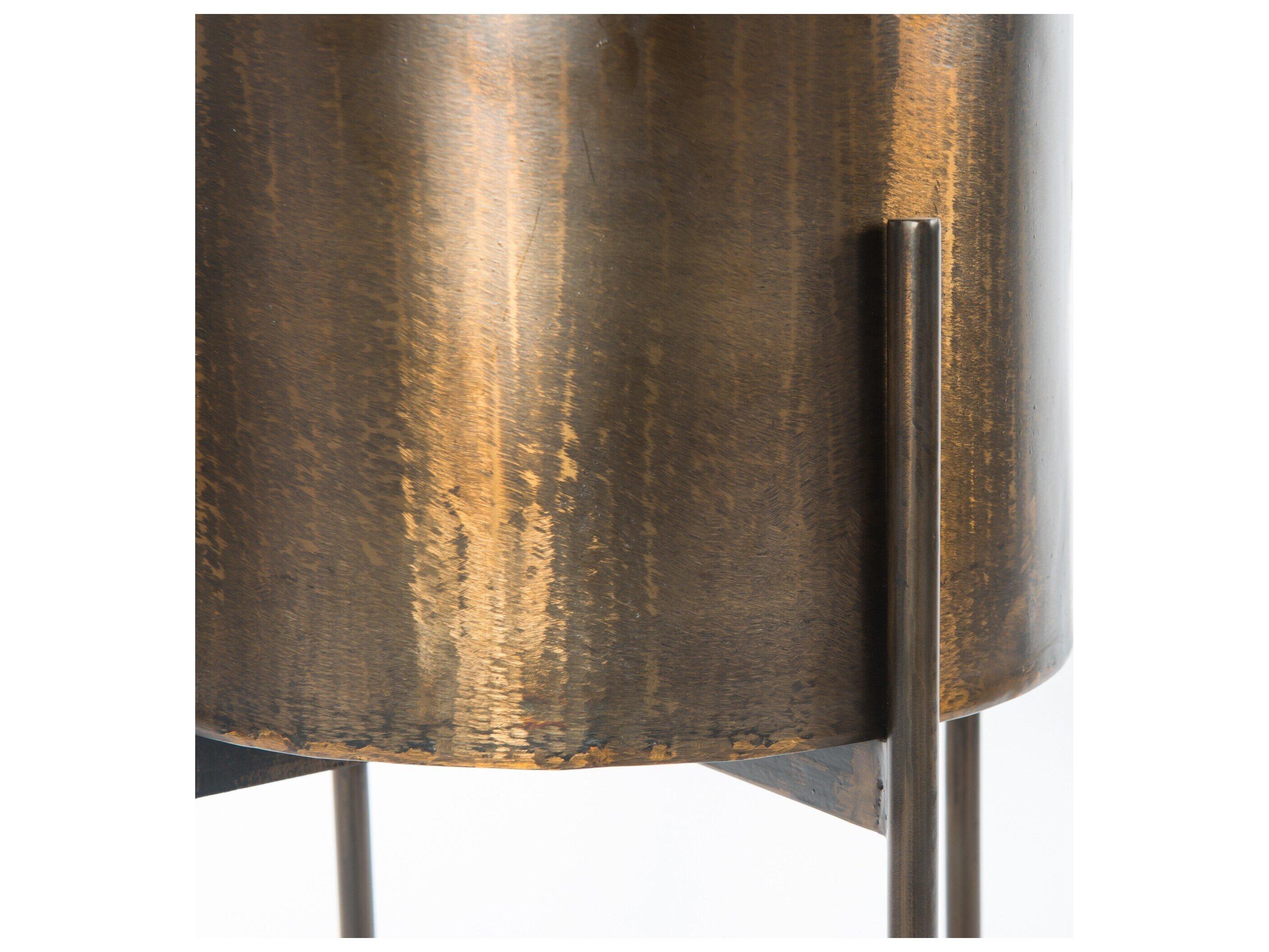 Luxecor Globetrotter Outdoor Weathered Brass Planter