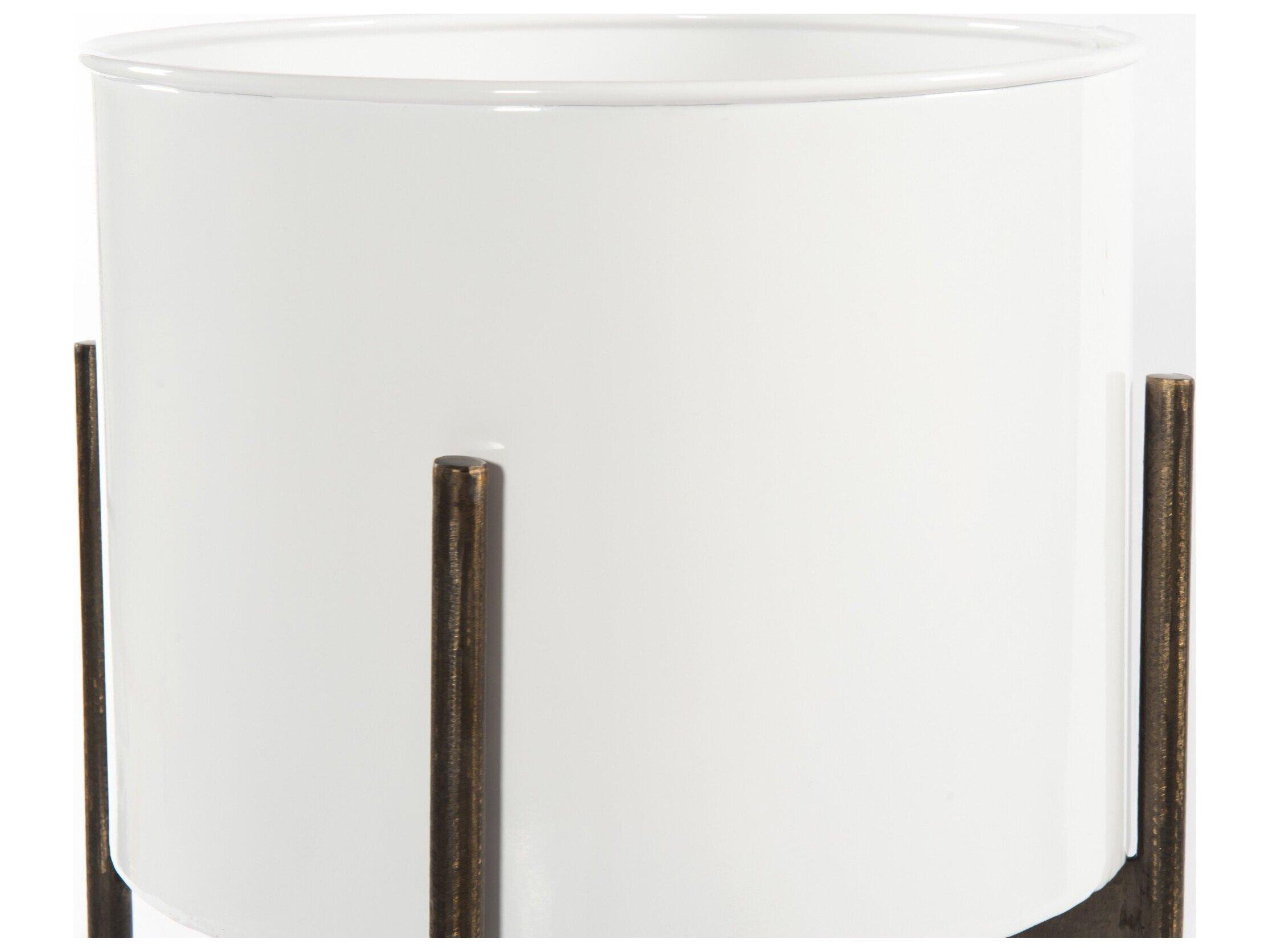 Four Hands Outdoor Marlow White High Gloss Planter