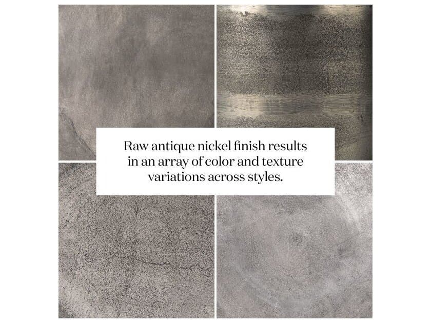 Four Hands Outdoor Marlow Raw Antique Nickel Aluminum Round Counter Table