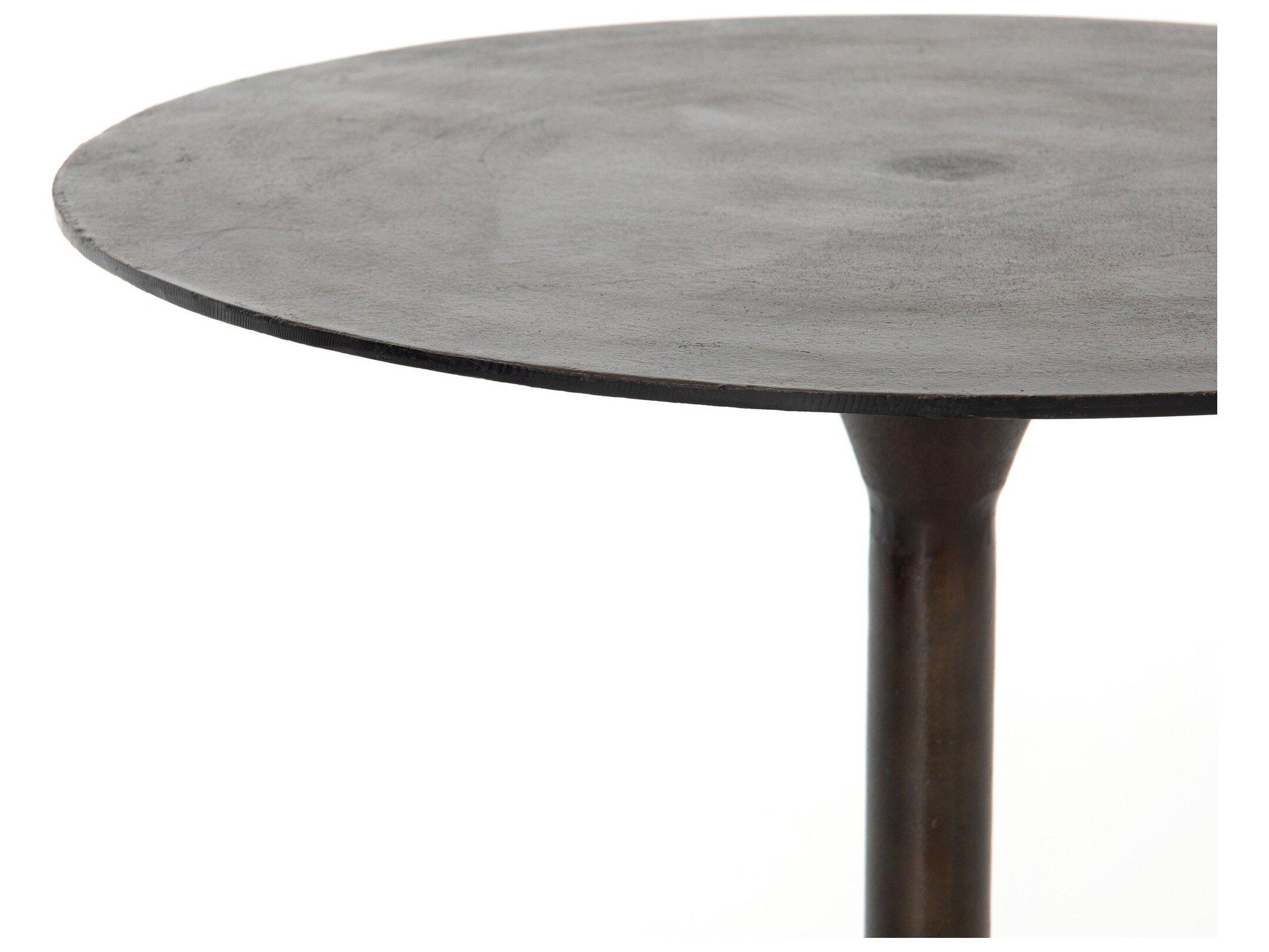 Four Hands Outdoor Marlow Antique Rust Cast Aluminum Round Counter Table