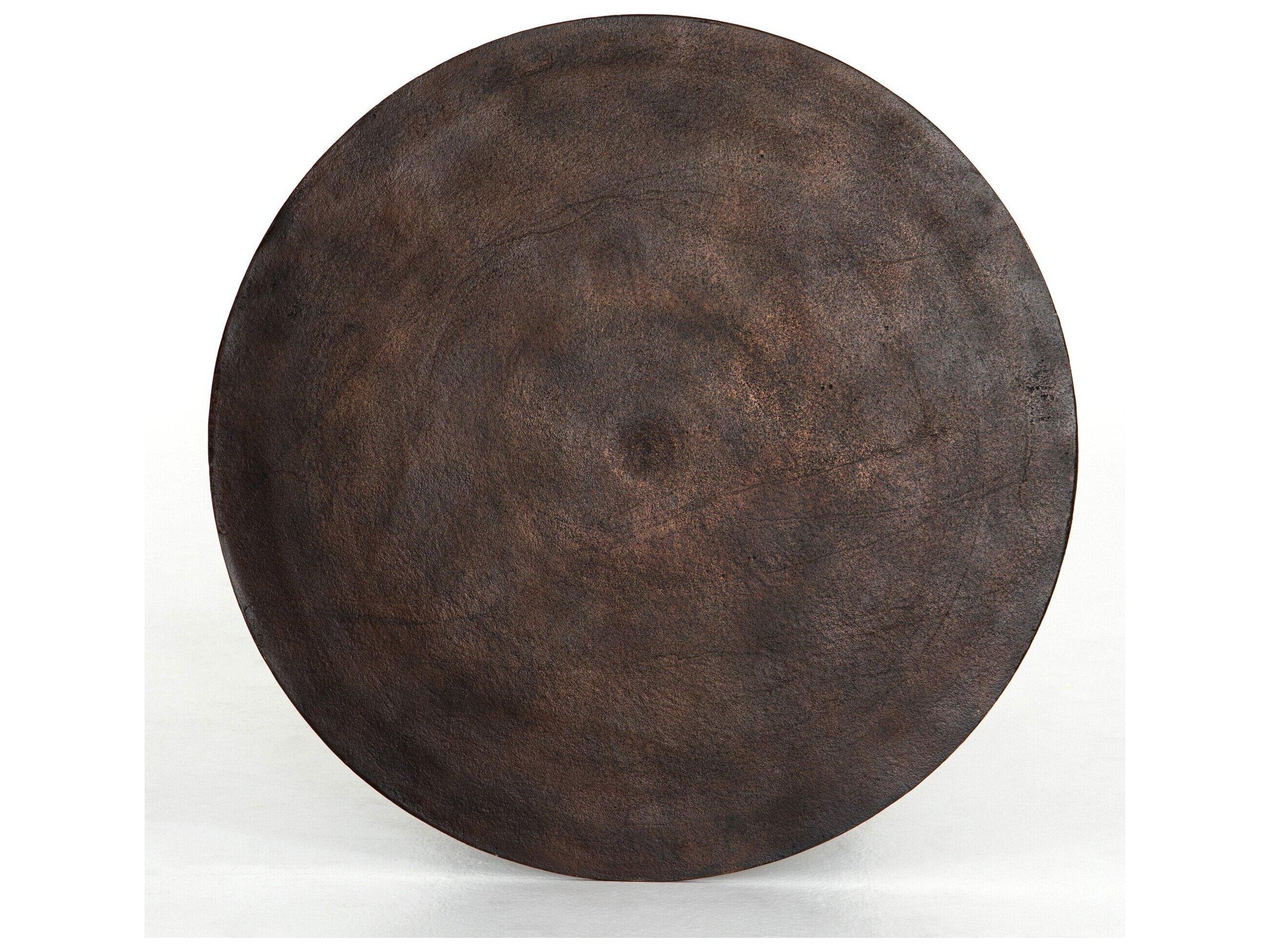 Four Hands Outdoor Marlow Antique Rust Cast Aluminum Round Counter Table