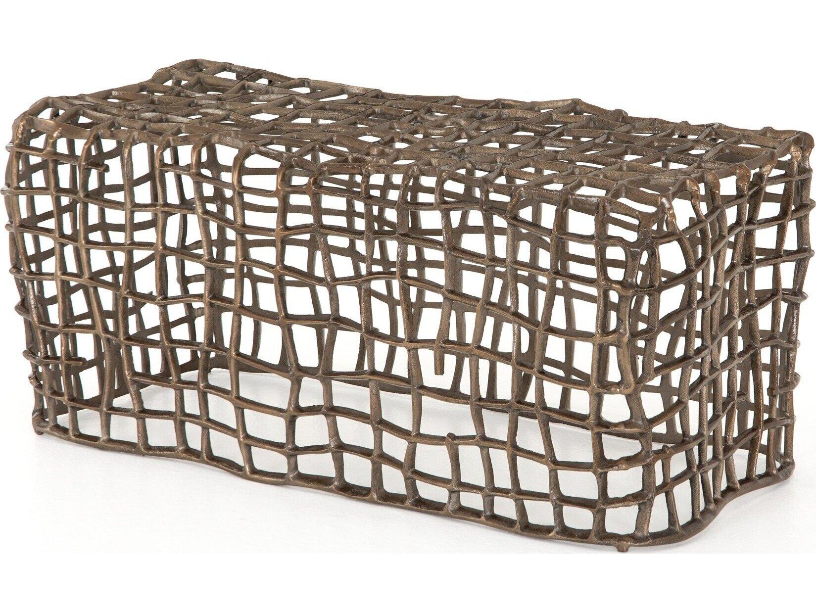 Four Hands Outdoor Marlow Aged Bronze Aluminum Metal Bench