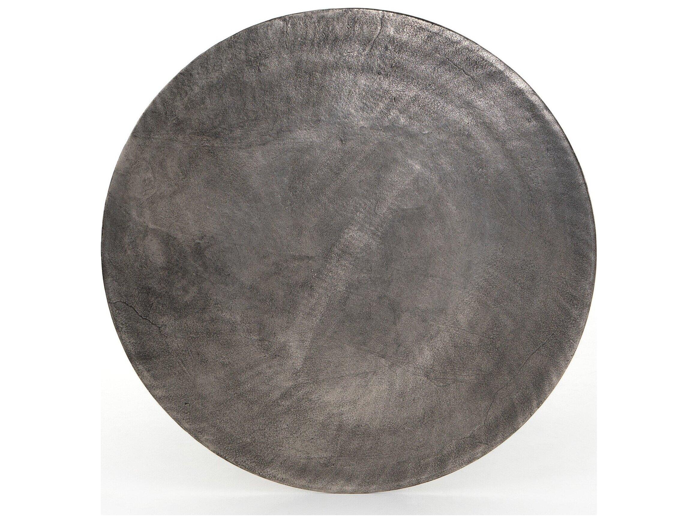 Four Hands Outdoor Marlow Raw Antique Nickel Aluminum Round Bistro Table