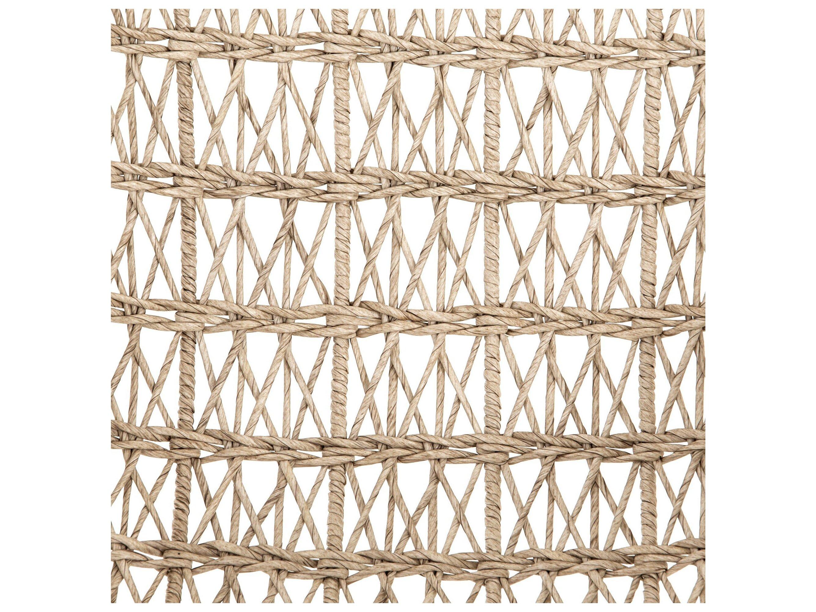 Four Hands Outdoor Grass Roots Vintage White / Grey Bronze Wrought Iron Wicker Dining Chair