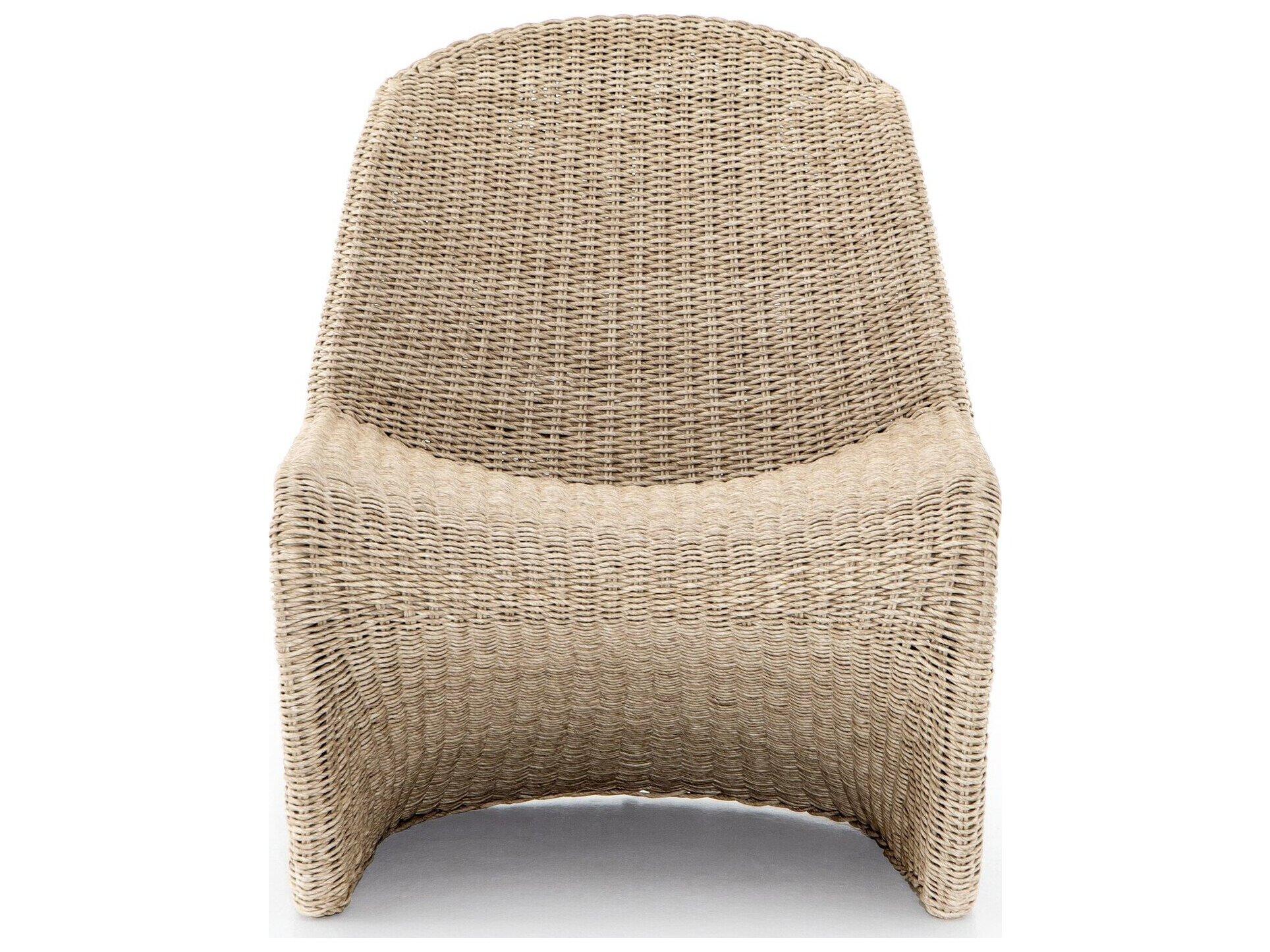 Four Hands Outdoor Grass Roots Vintage White Lounge Chair