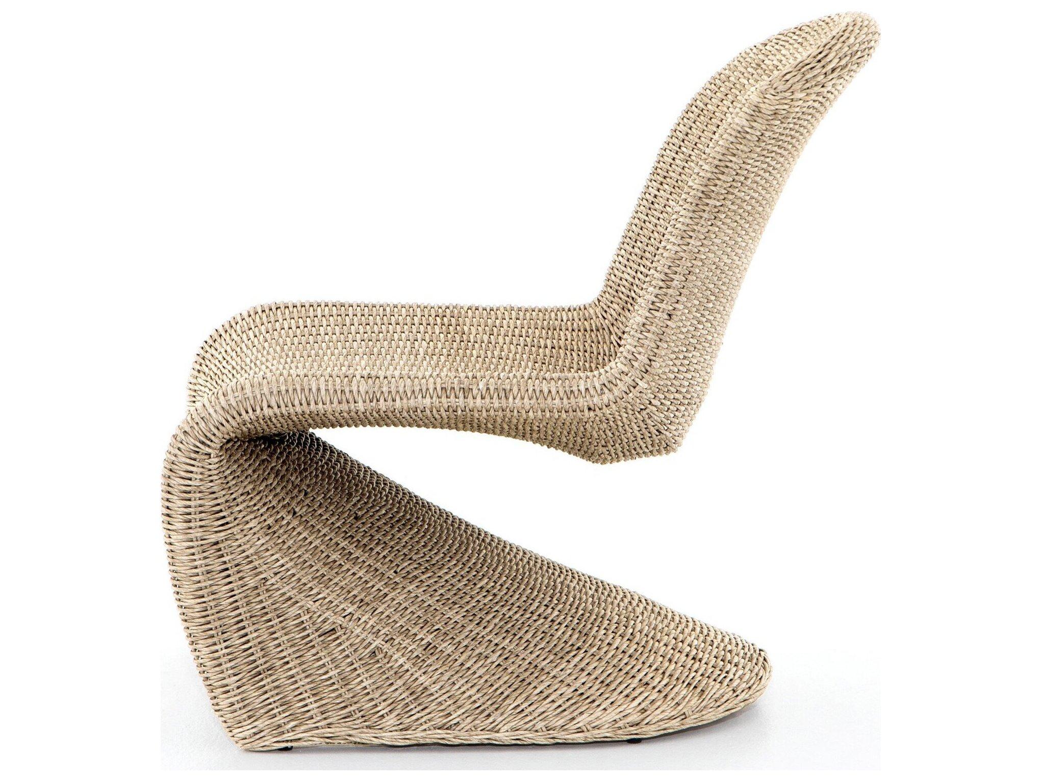 Four Hands Outdoor Grass Roots Vintage White Lounge Chair