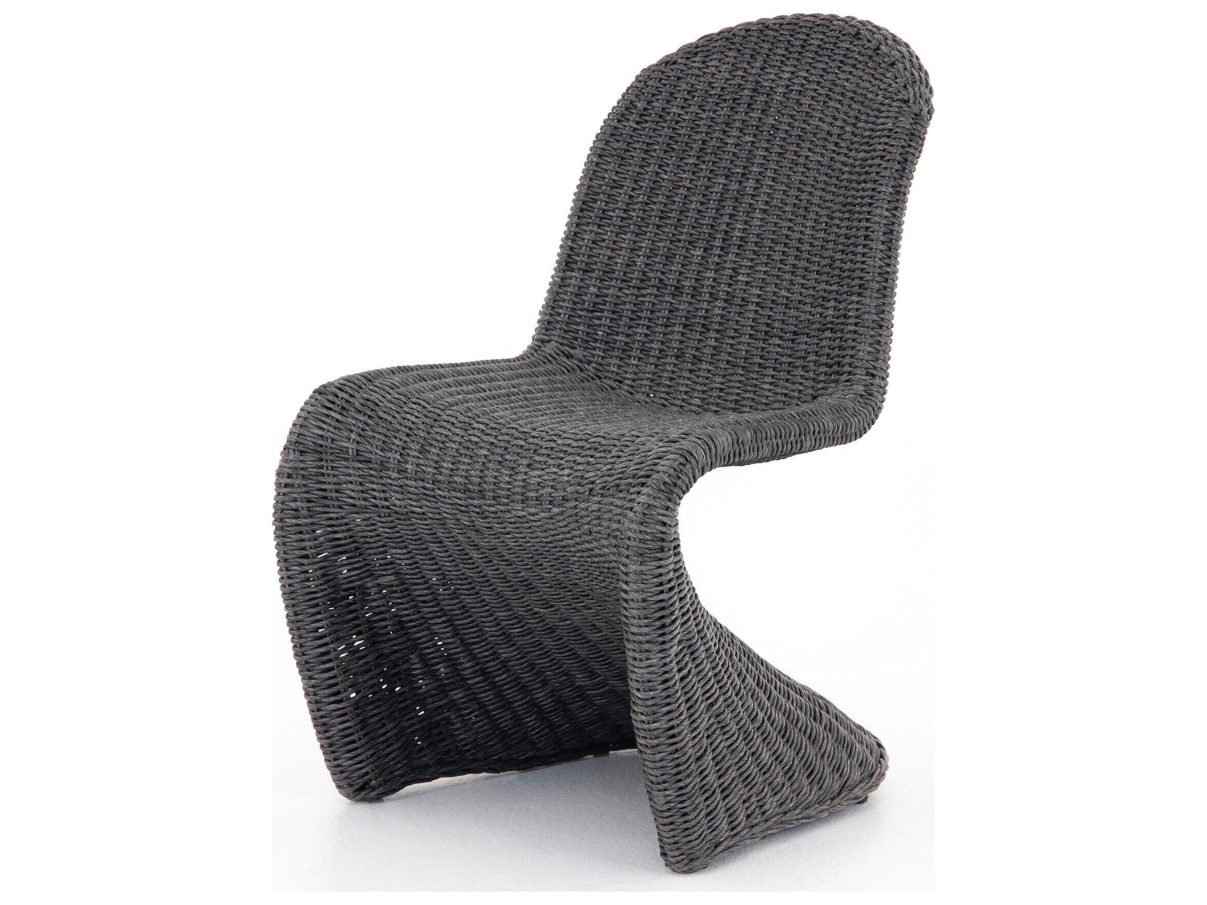 Four Hands Outdoor Grass Roots Vintage Coal Resin Dining Chair