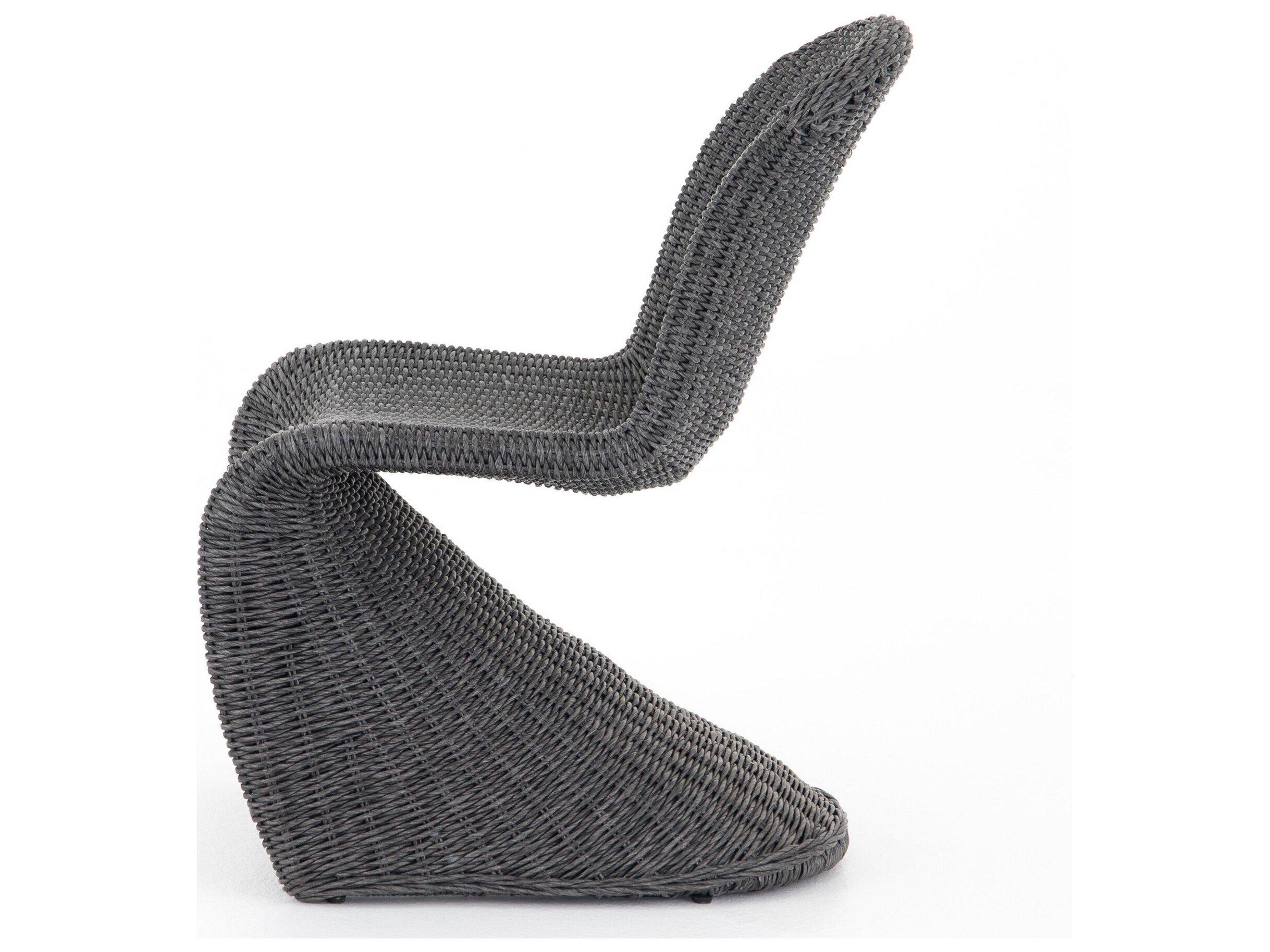 Four Hands Outdoor Grass Roots Vintage Coal Resin Dining Chair