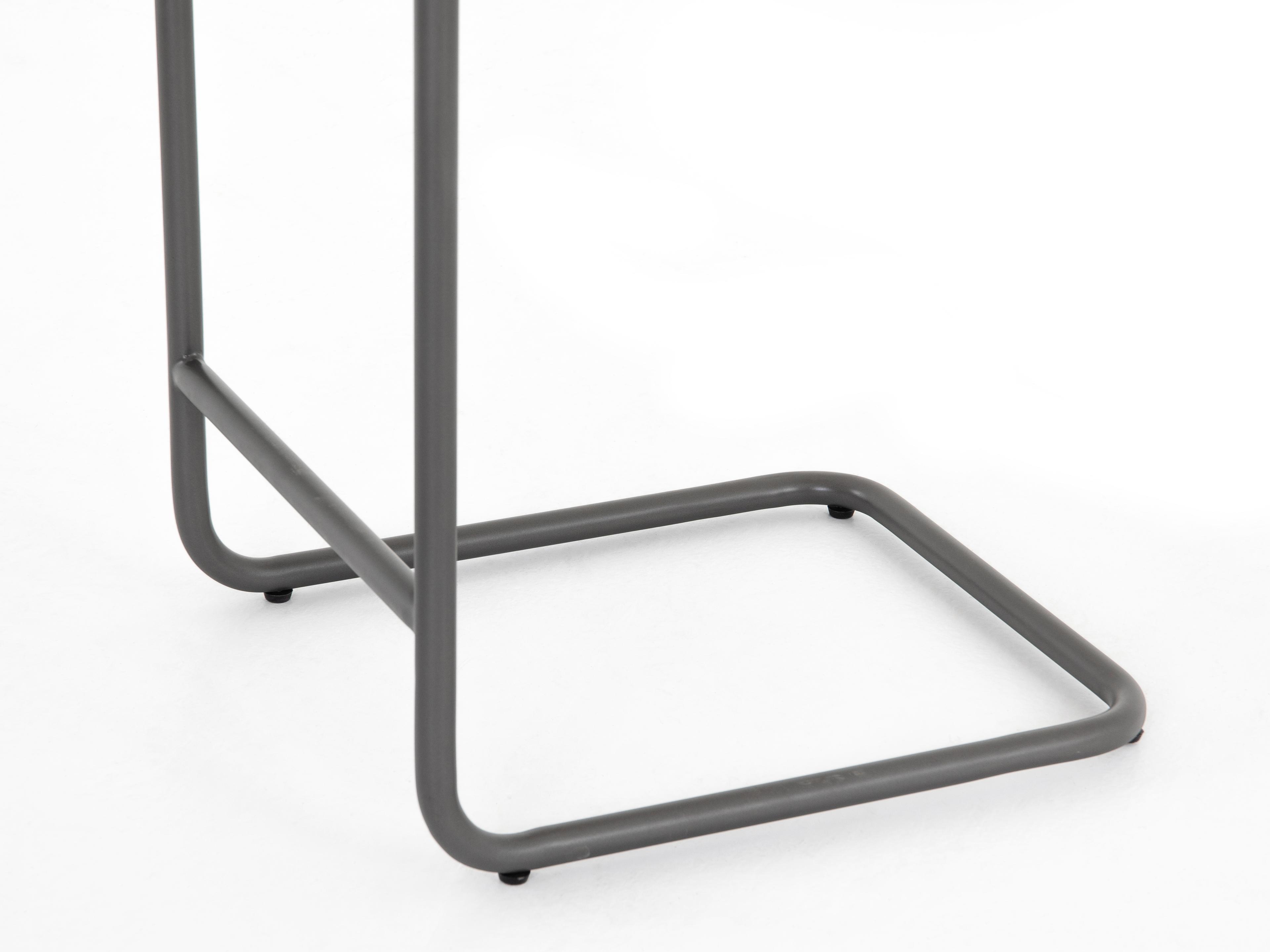 Luxecor Globetrotter Outdoor Gunmetal / Vintage White Aluminum Resin Counter Stool