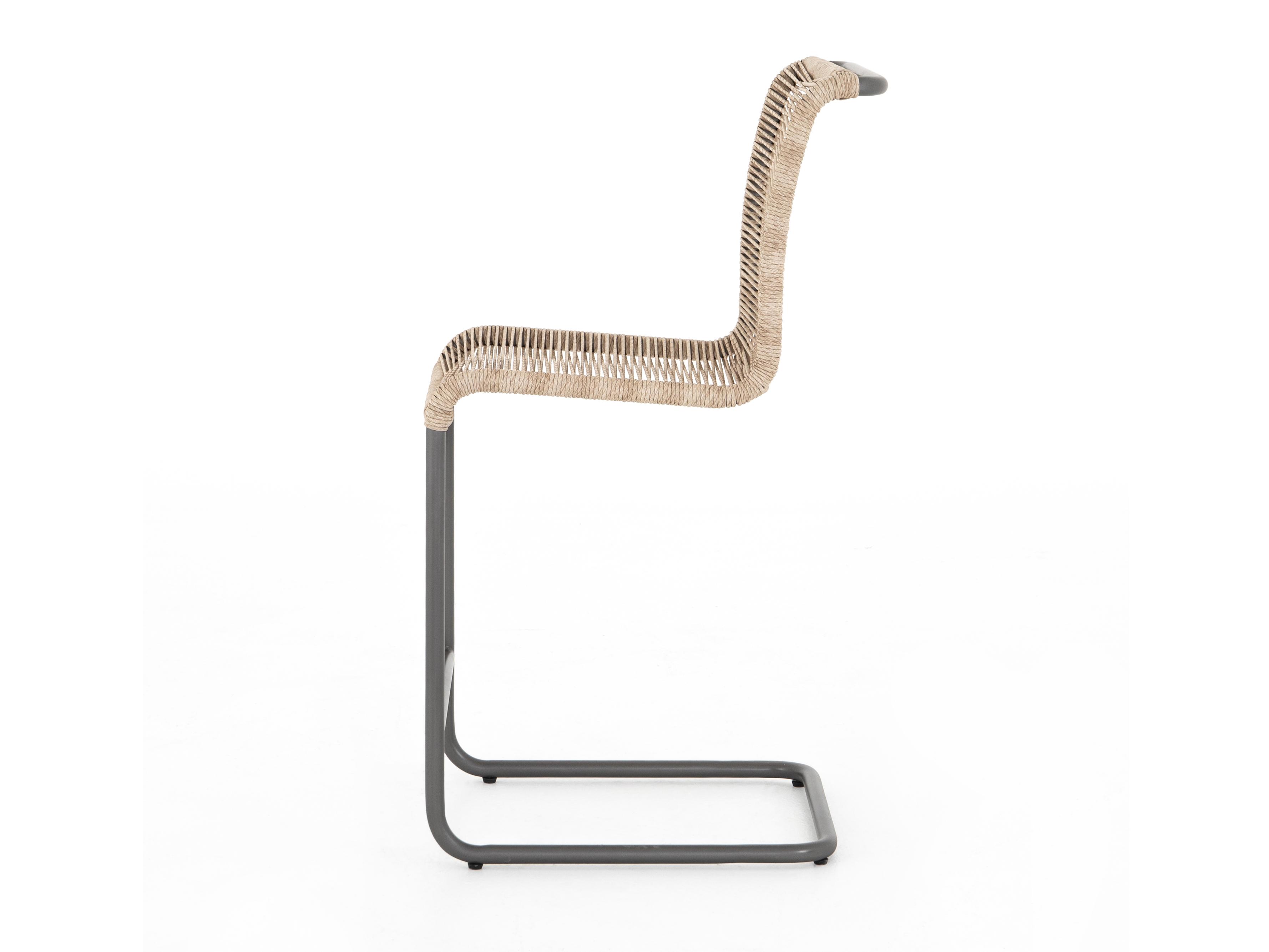 Luxecor Globetrotter Outdoor Gunmetal / Vintage White Aluminum Resin Counter Stool