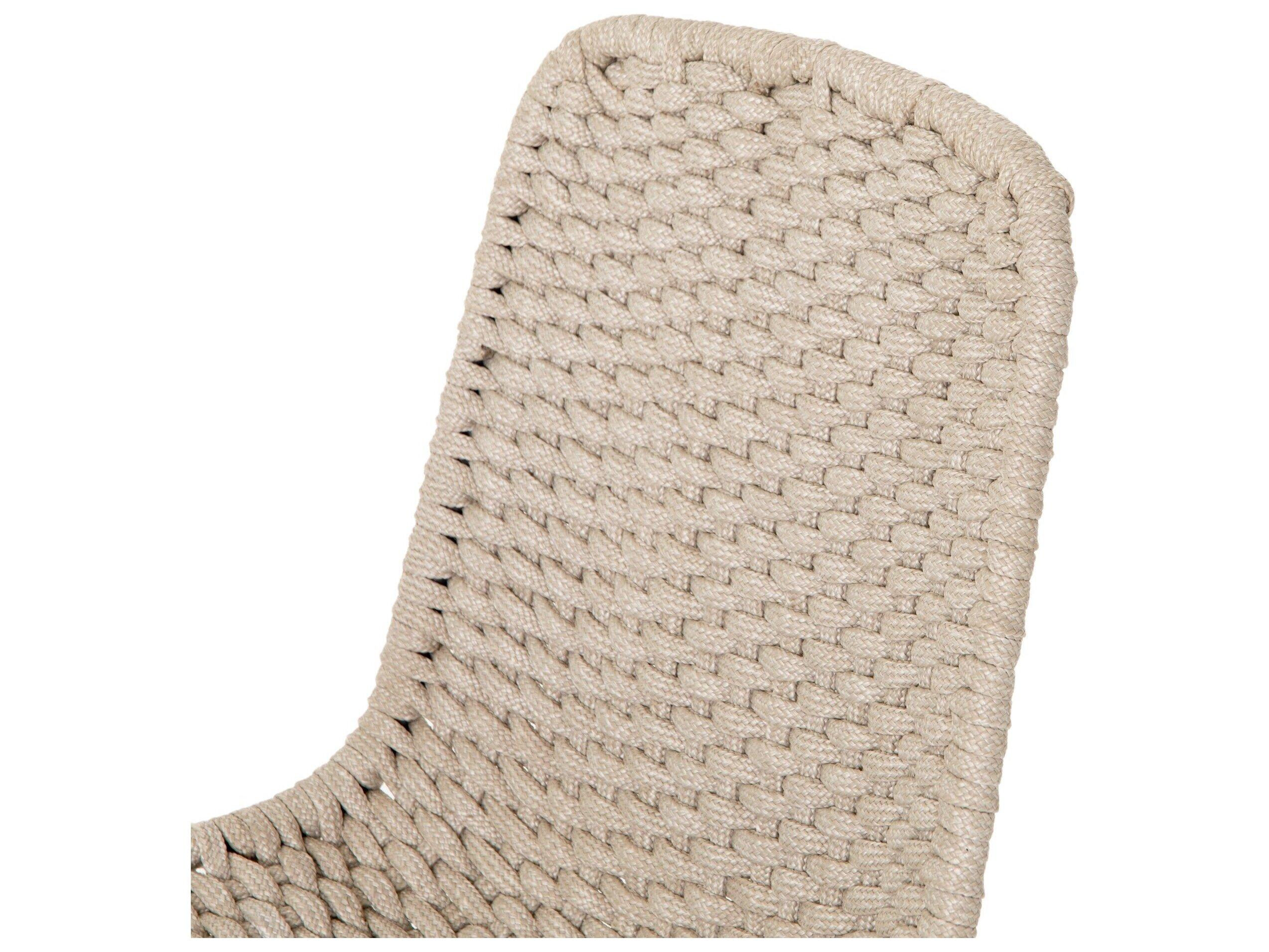 Luxecor Globetrotter Outdoor Charcoal Iron / Natural Rope Counter Stool