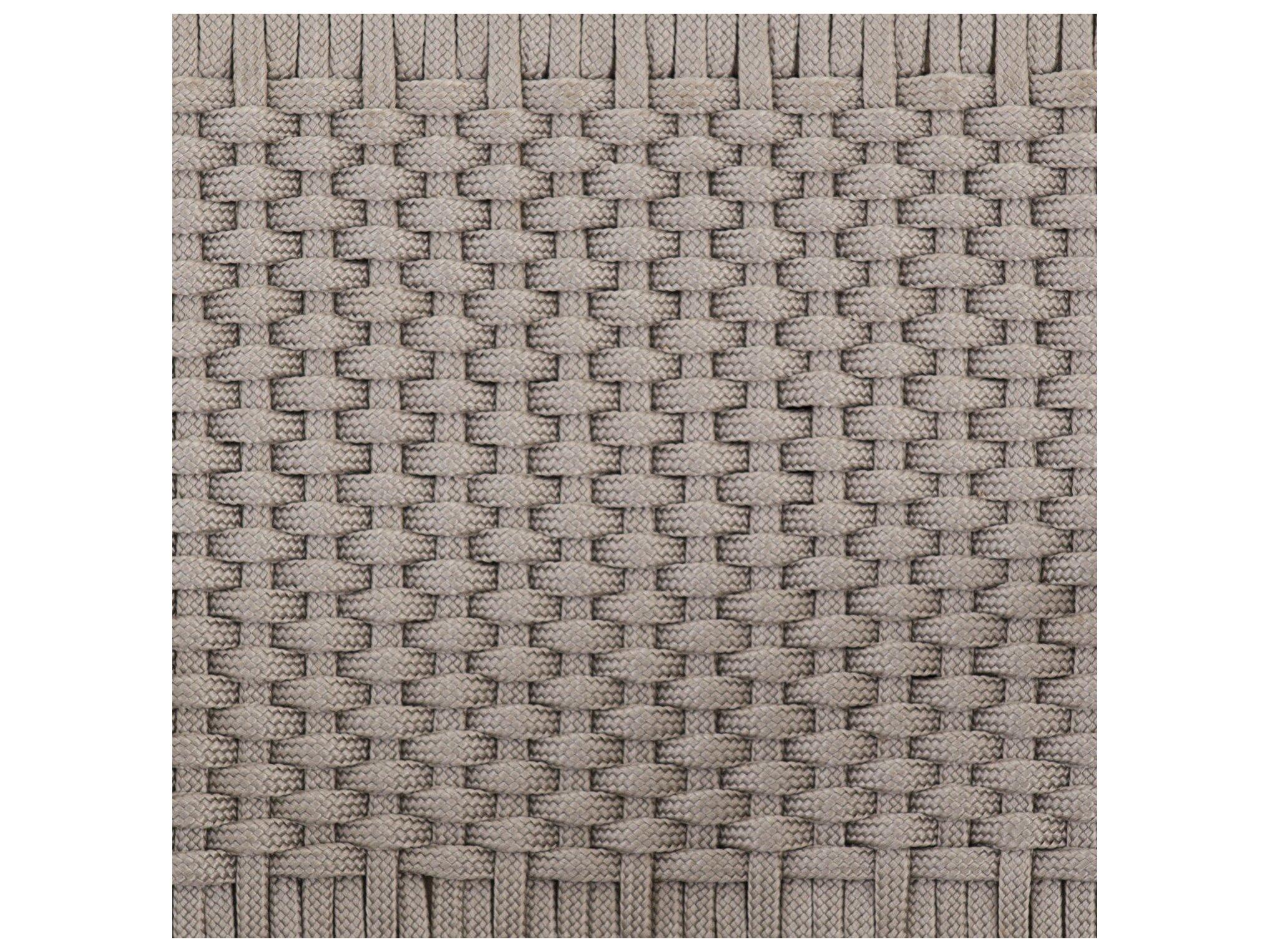 Four Hands Outdoor Solano Thick Grey Rope / Washed Brown Teak Strap Lounge Chair