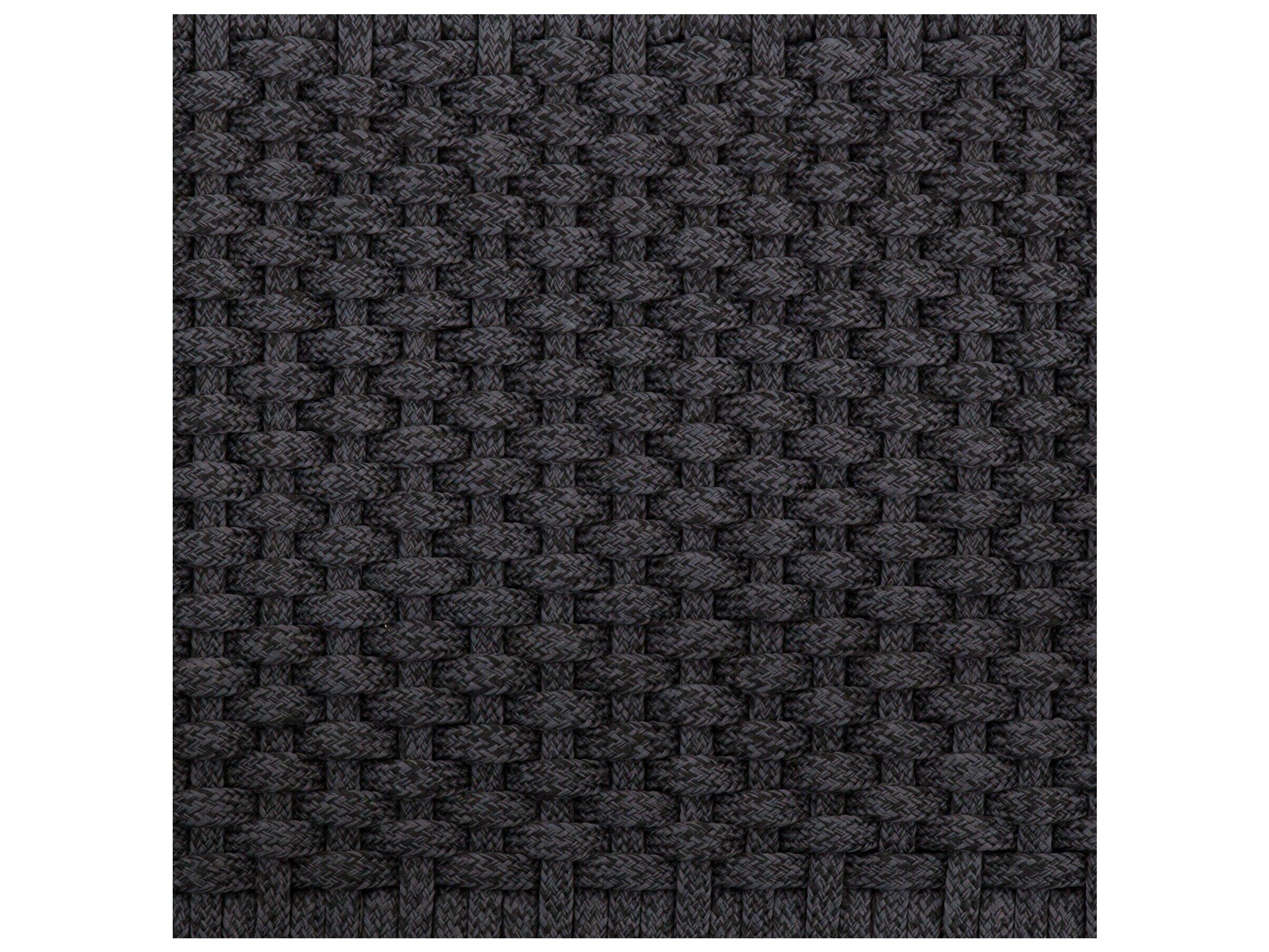 Four Hands Outdoor Solano Thick Dark Grey Rope / Weathered Teak Strap Lounge Chair