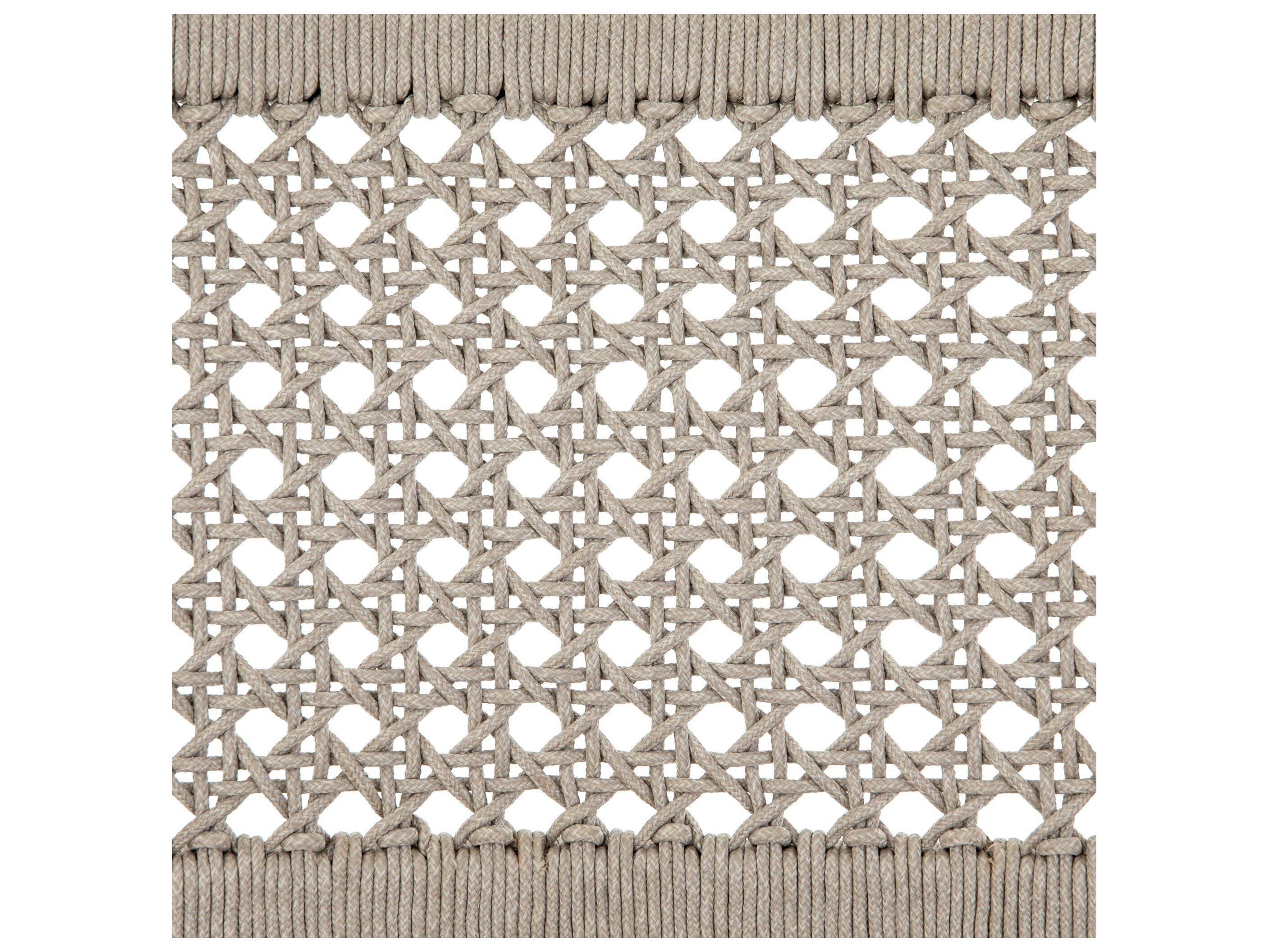 Four Hands Outdoor Solano Ivory Rope / Washed Brown Teak Dining Chair